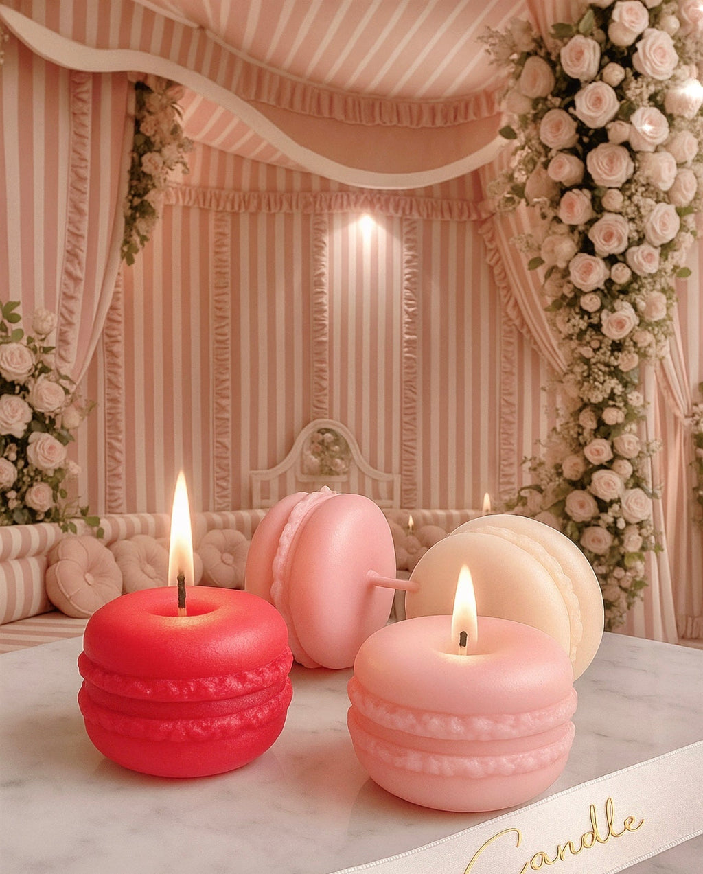 The French Macaron Set of Four - My Valentine