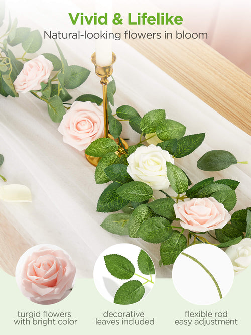 AF206B Artificial Faux Flowers, 25 pcs, Blush