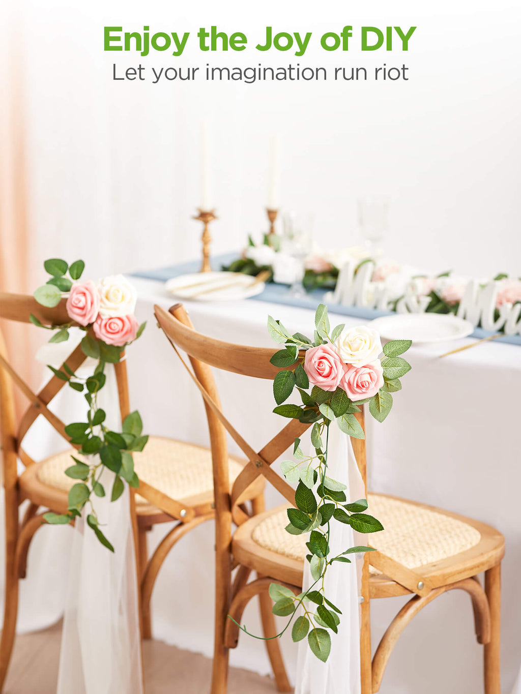 AF206B Artificial Faux Flowers, 25 pcs, Blush