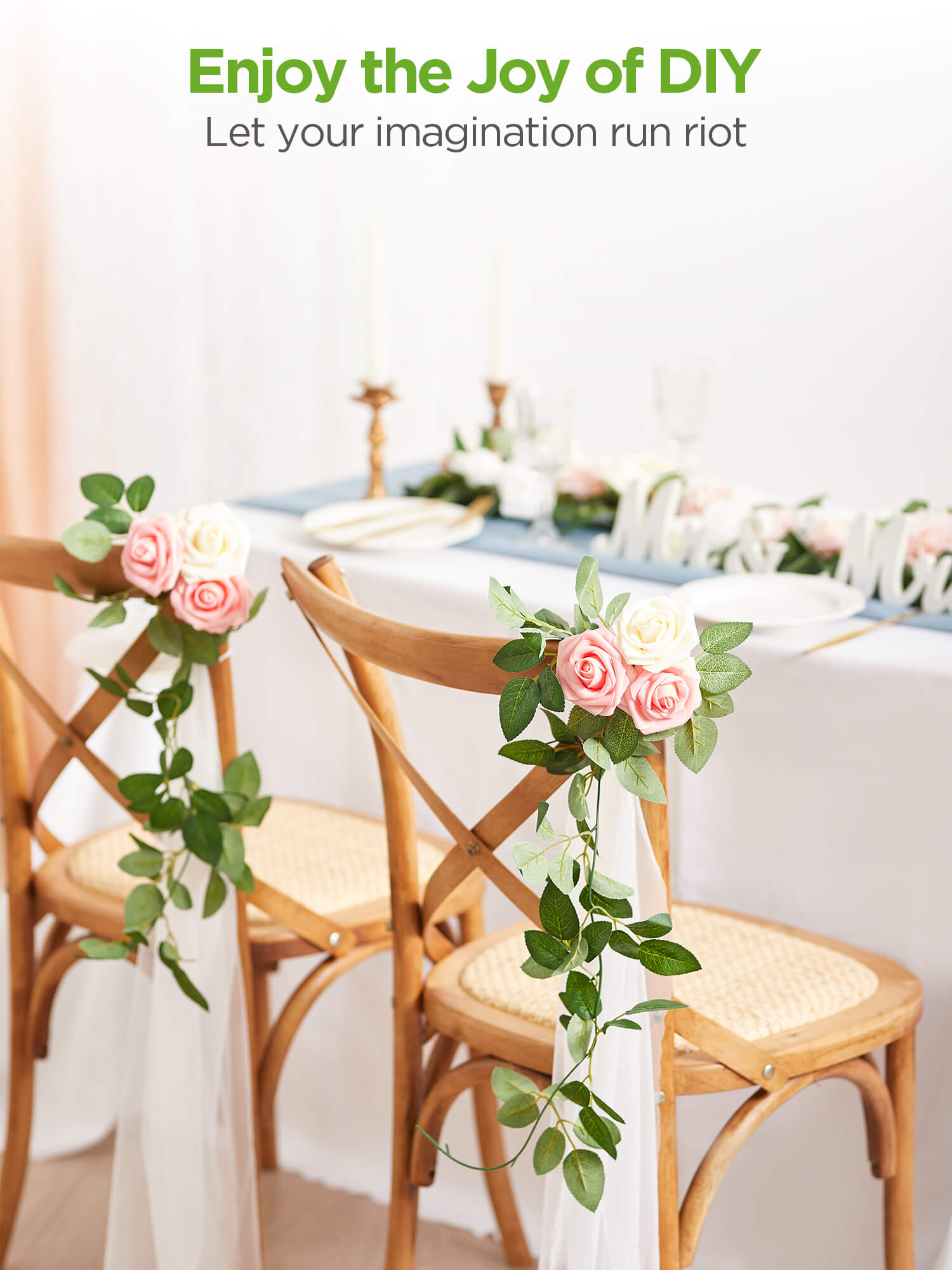 AF206B Artificial Faux Flowers, 25 pcs, Blush