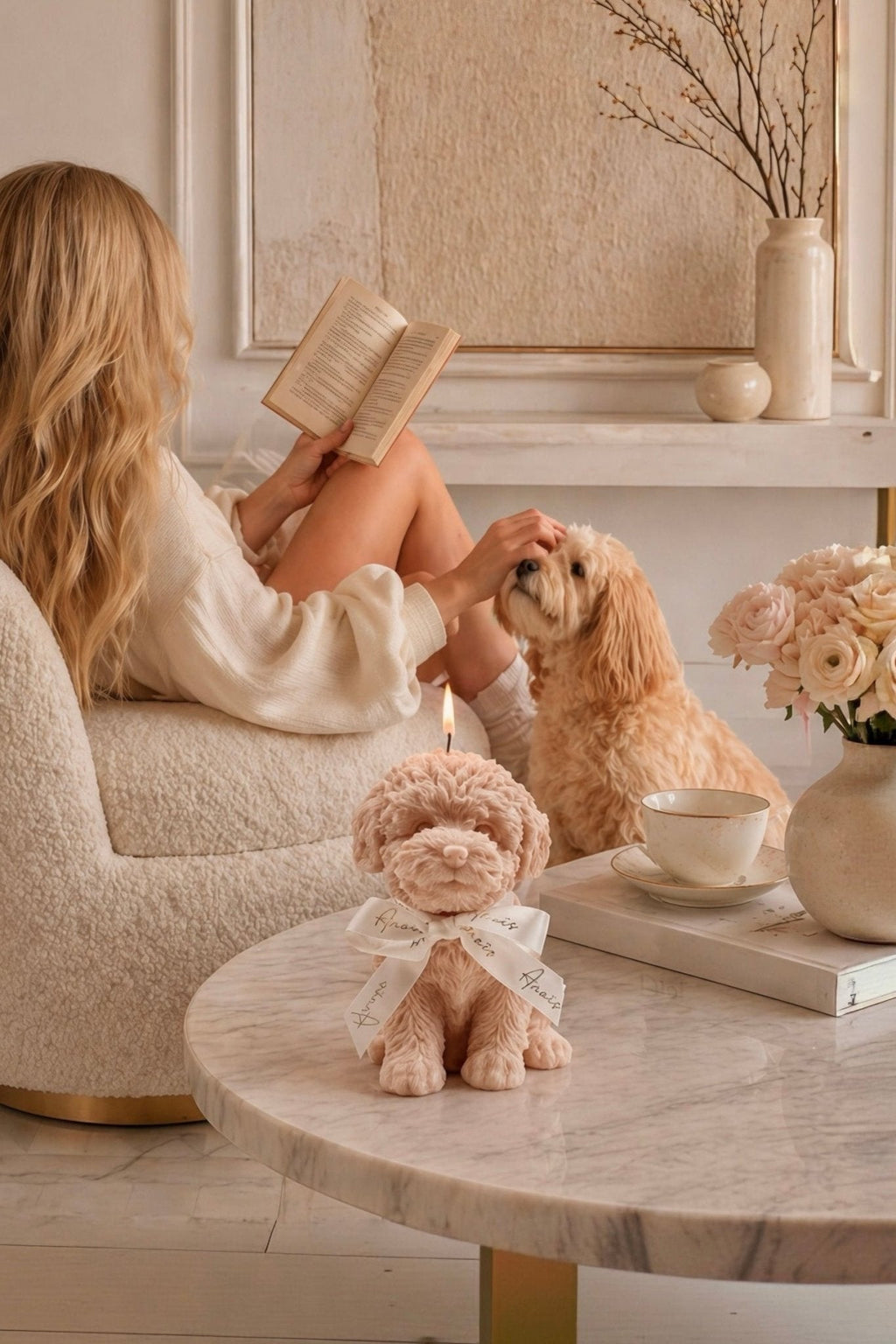Anaïs Puppy Candle in Rosewood