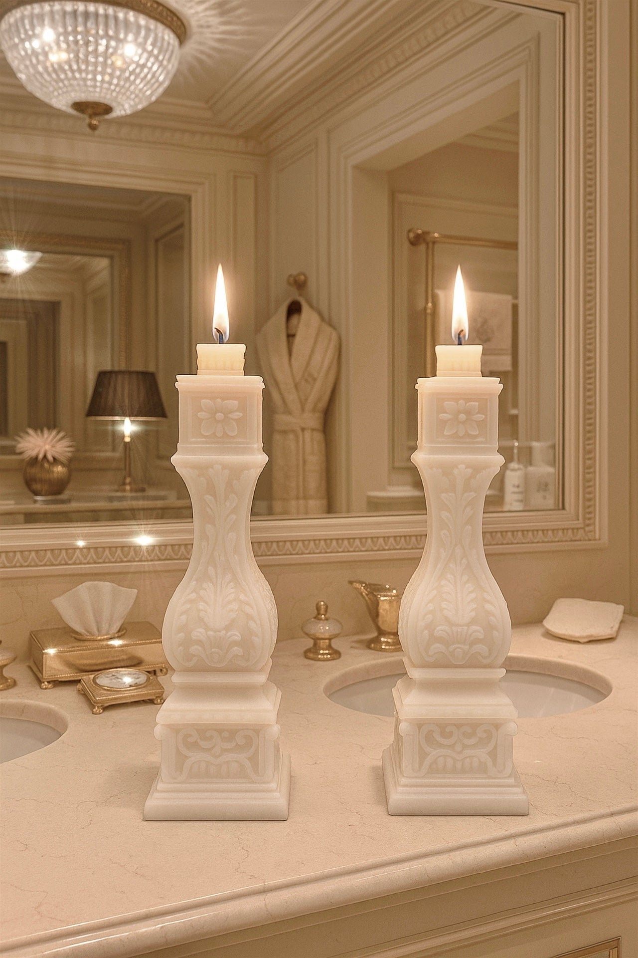 Stair Balusters Candle Set of 2