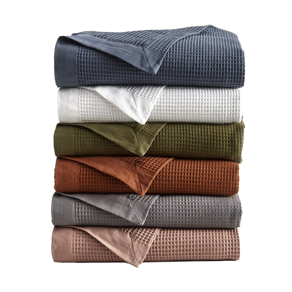 100% Cotton Lightweight Waffle Weave Summer Blanket
