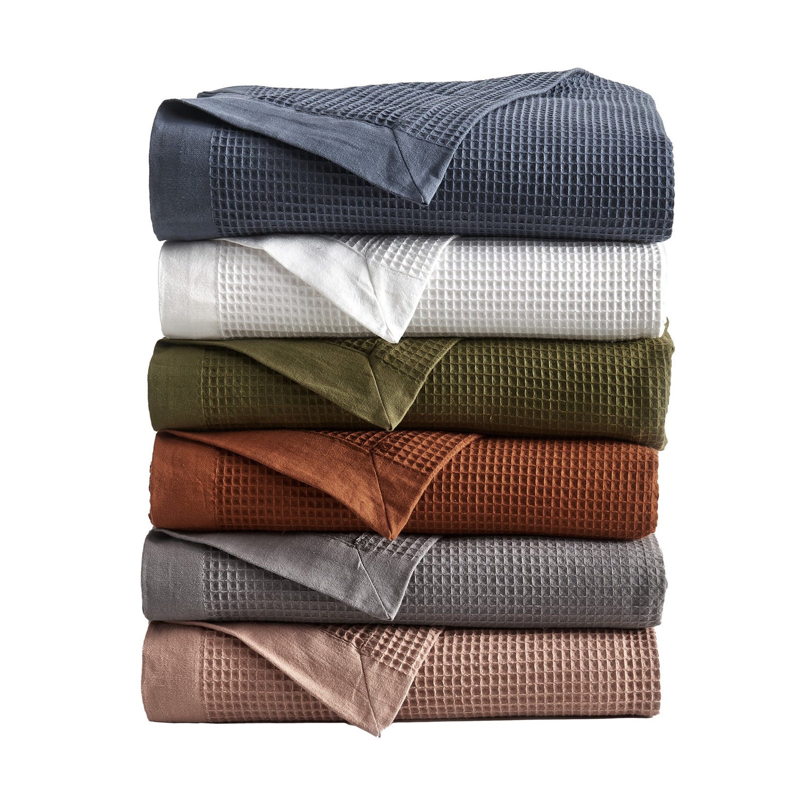 100% Cotton Lightweight Waffle Weave Summer Blanket
