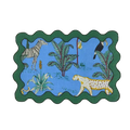 100% Cotton Green Scallop Safari Placemat Set of 6