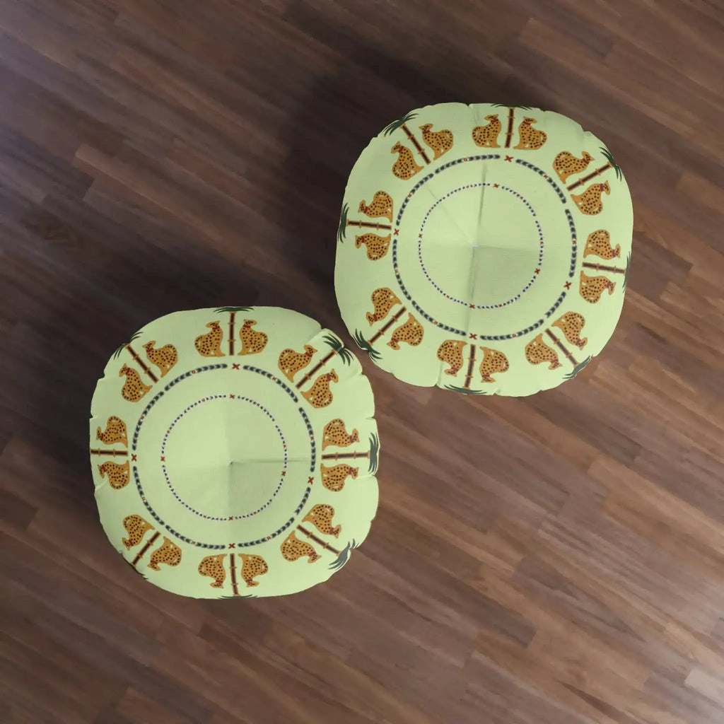 Savanna Serenade Tufted Round Floor Pillow