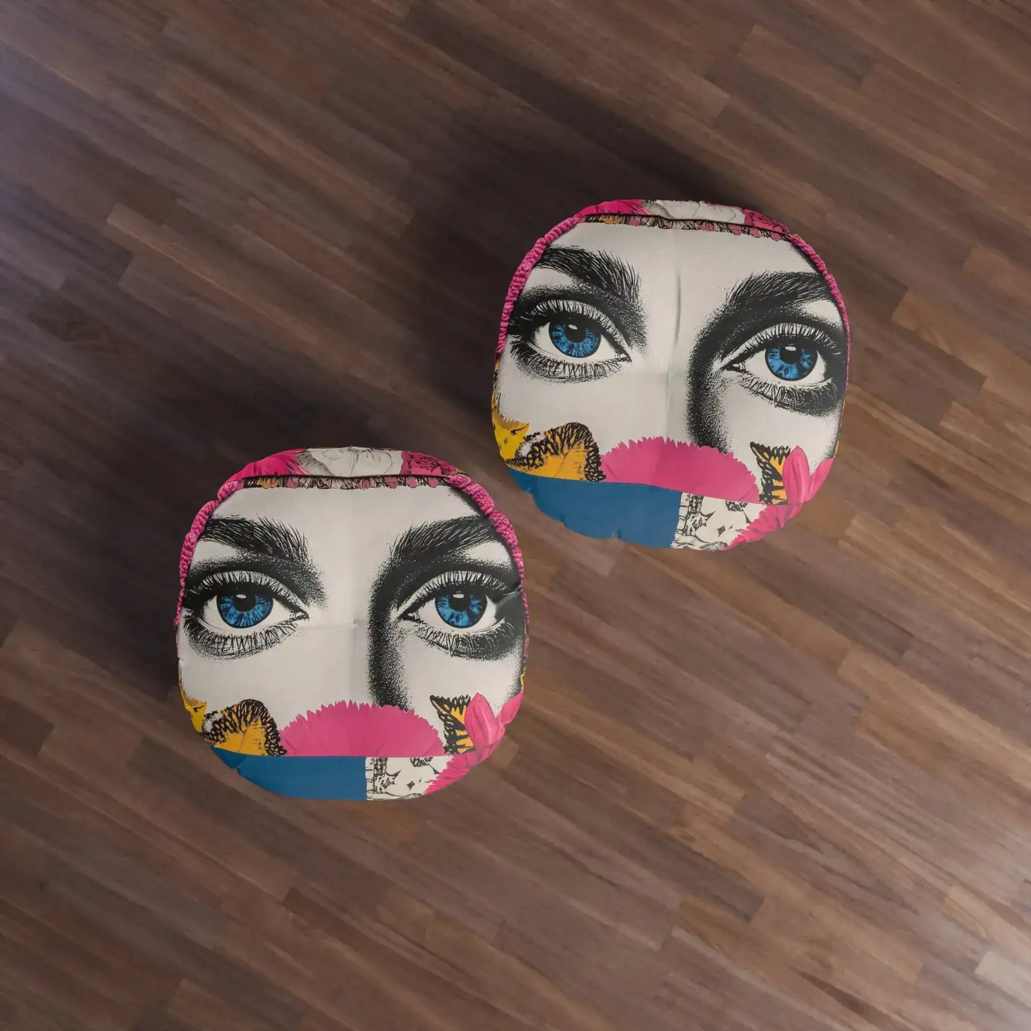 Bold Floral Portrait Floor Pillow