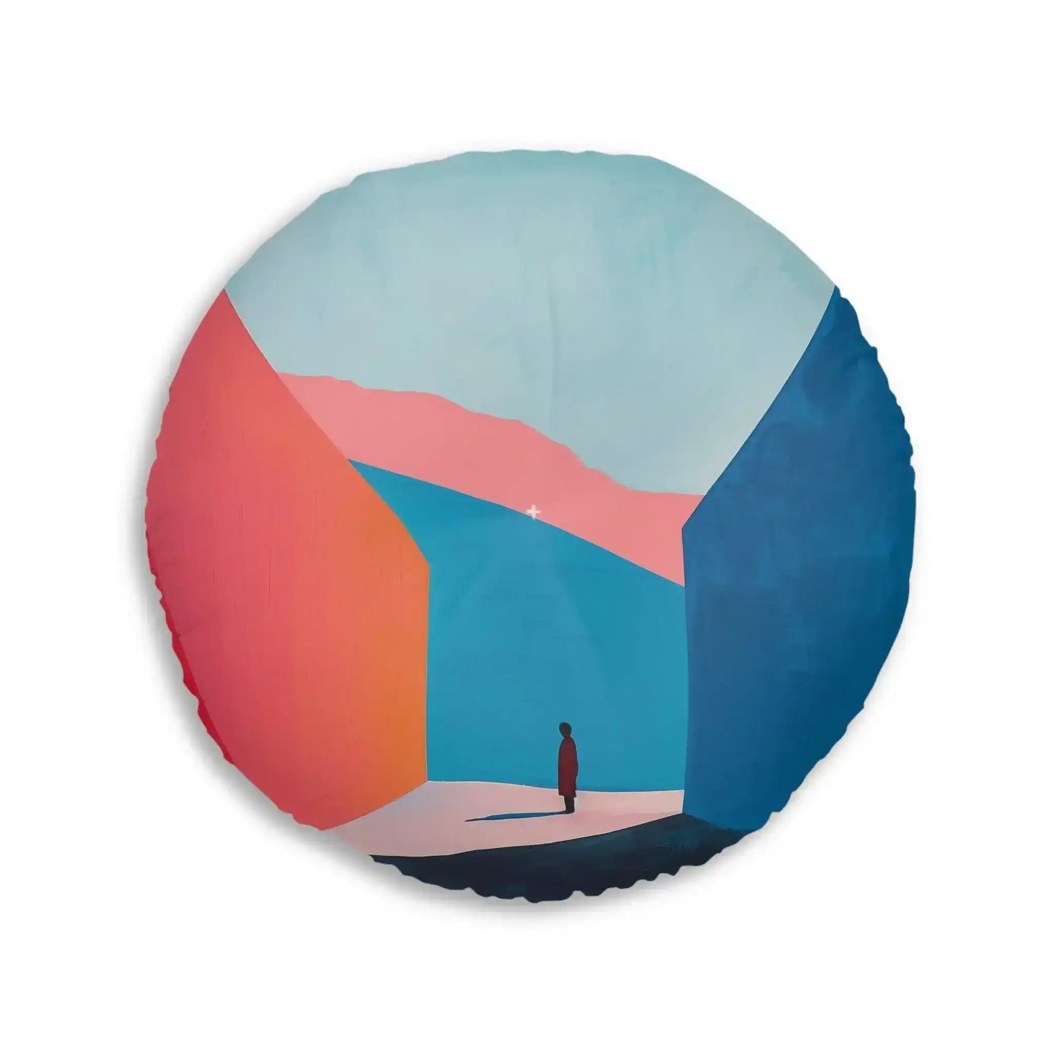 Abstract Geometric Color Block Floor Pillow
