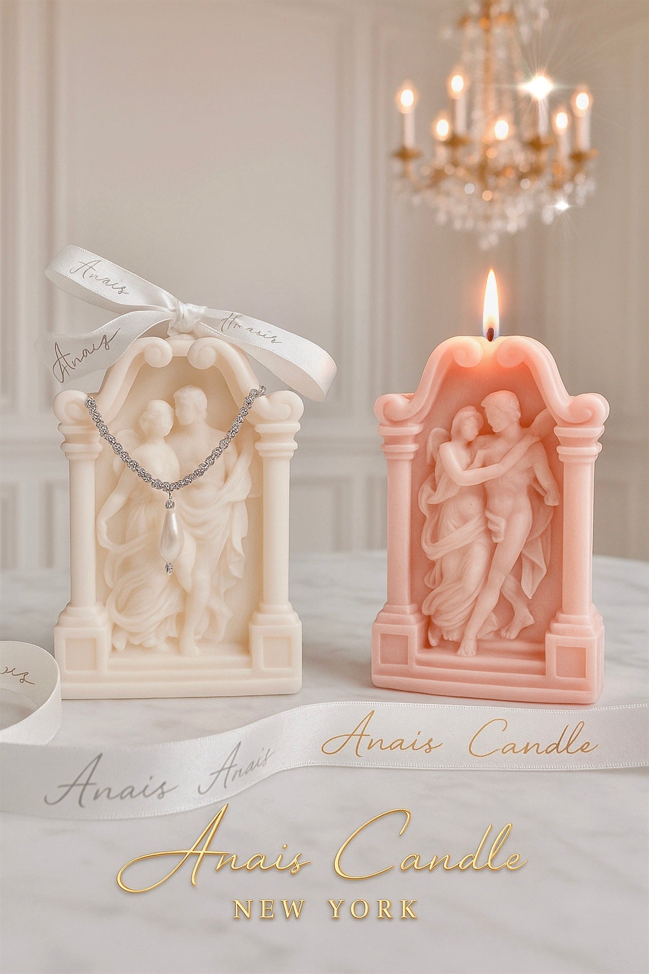 Love Story Set in Blush Pink & White