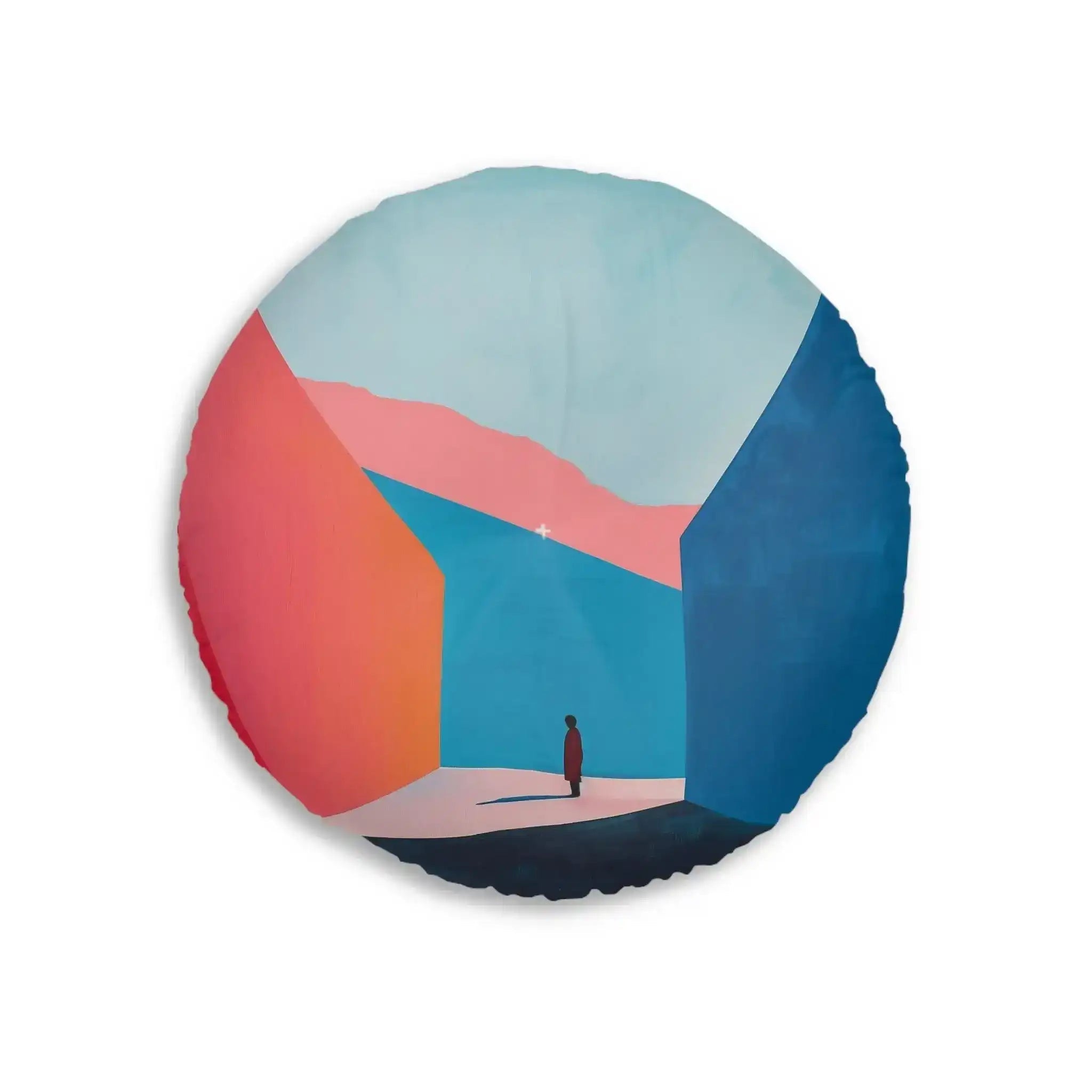 Abstract Geometric Color Block Floor Pillow
