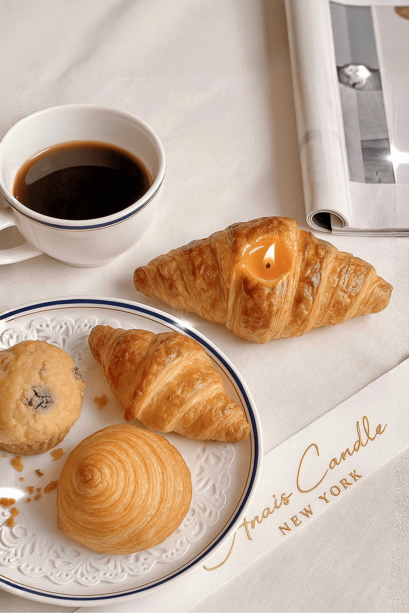 French Croissant Candle