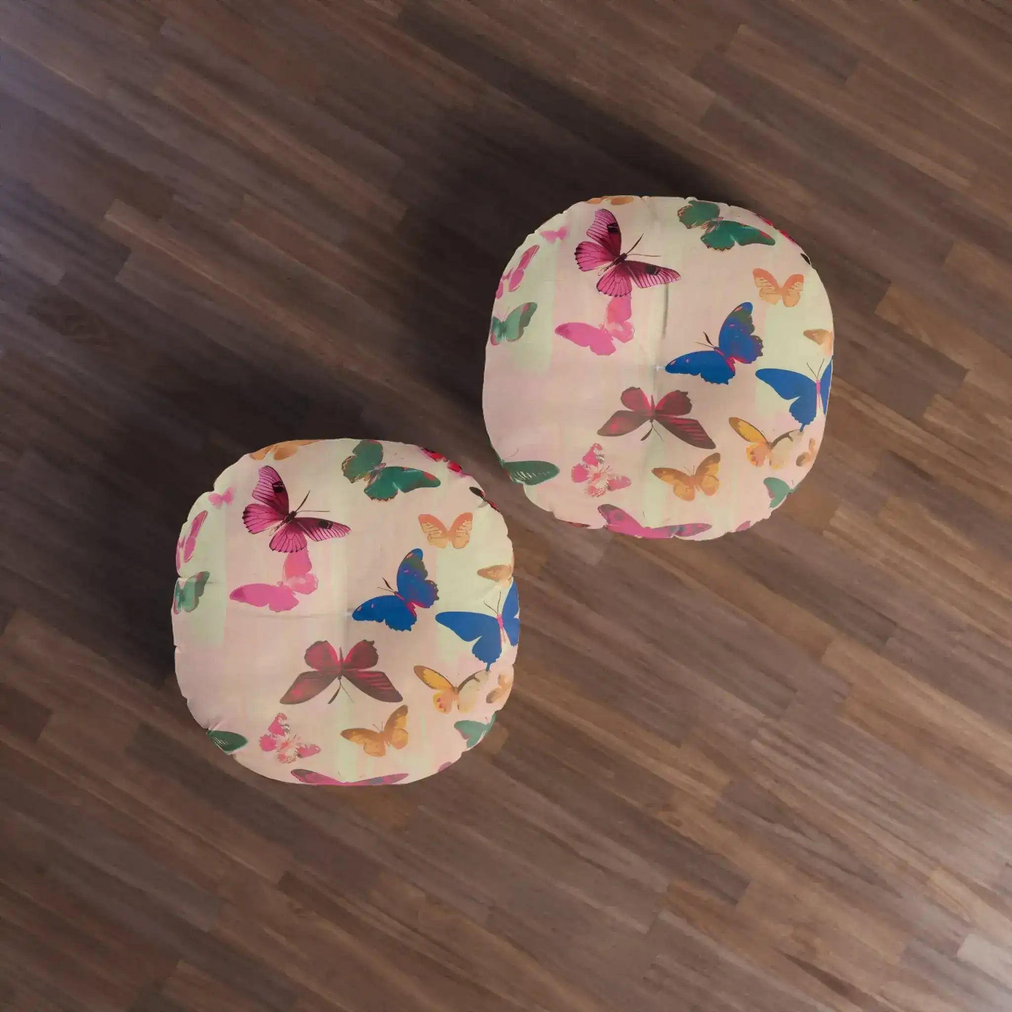 Butterfly Kisses Dreamy Pink Flight Floor Pillow