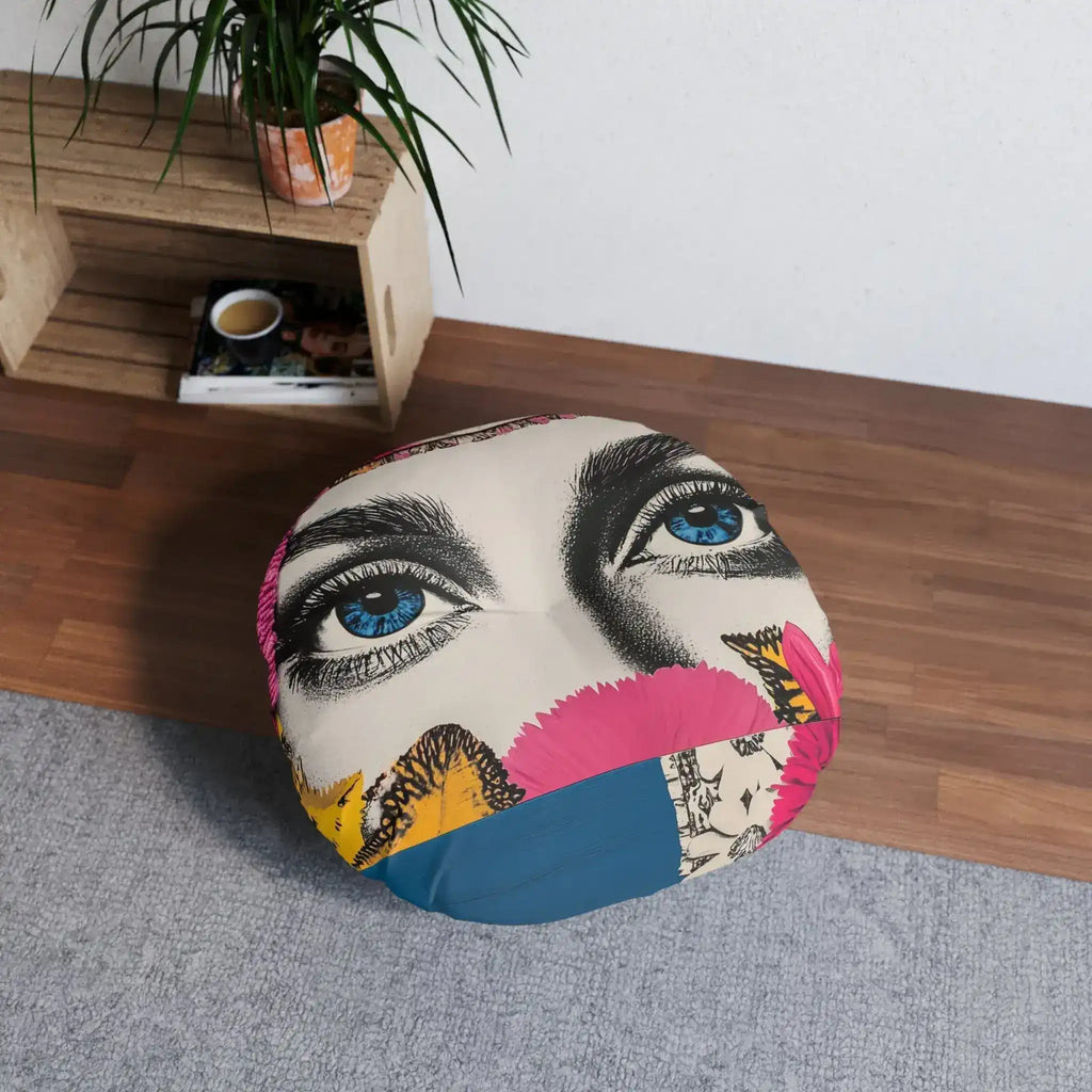 Bold Floral Portrait Floor Pillow