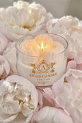 Peony Bouquet Candle in White