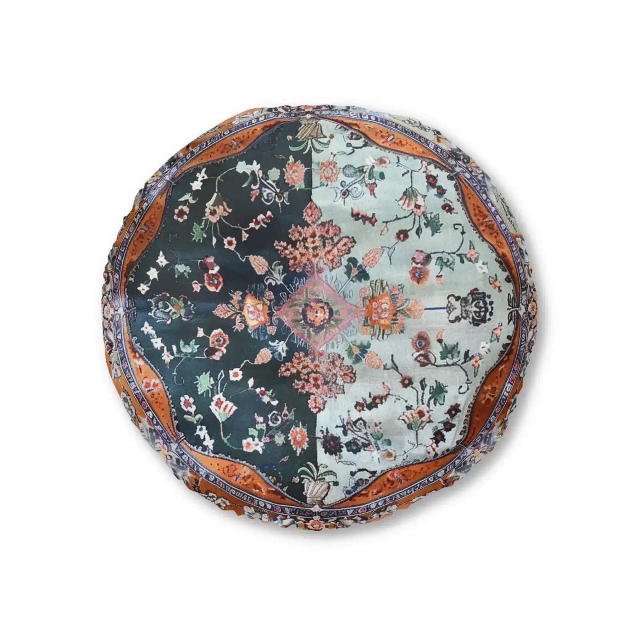 Ornate Floral and Geometric Floor Pillow