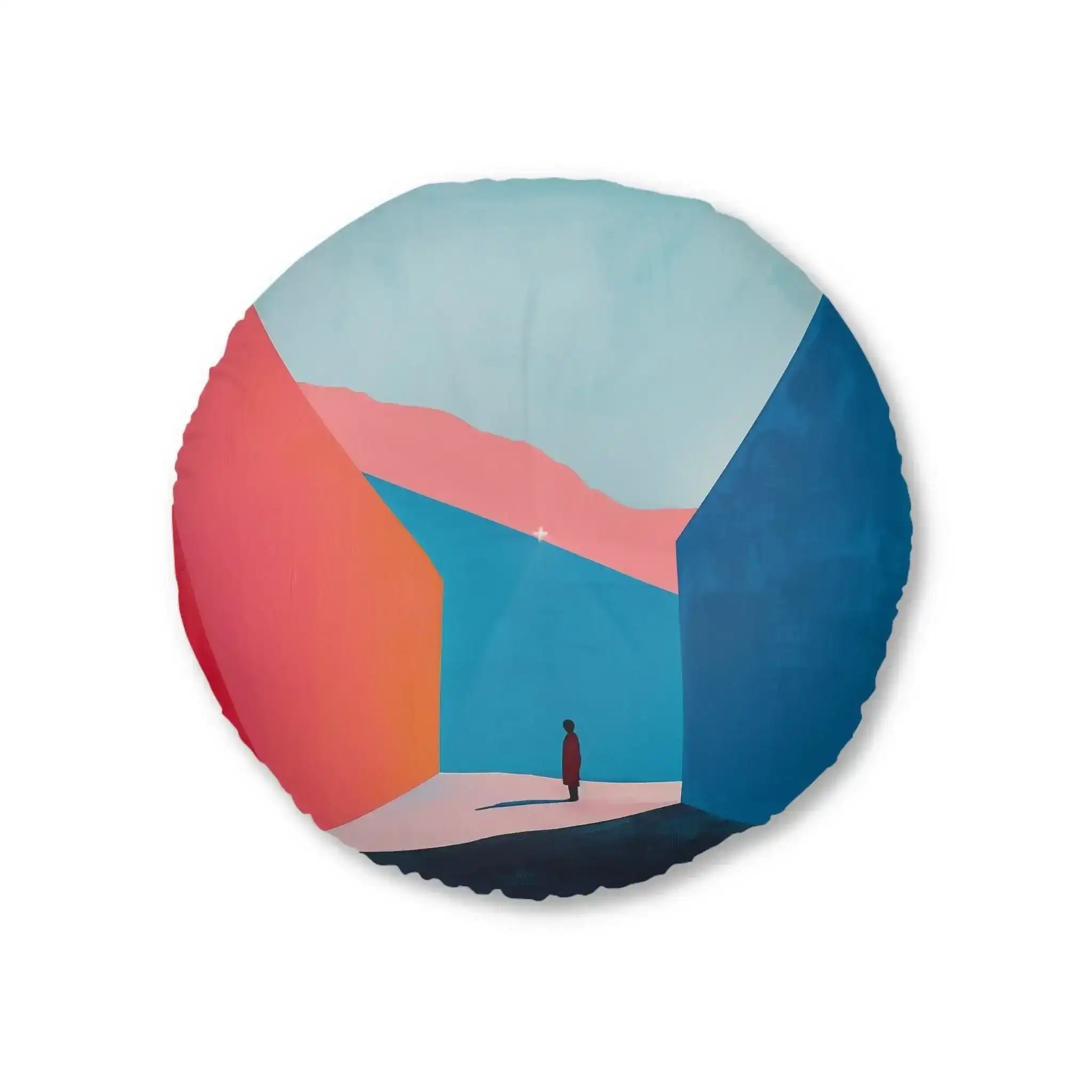 Abstract Geometric Color Block Floor Pillow