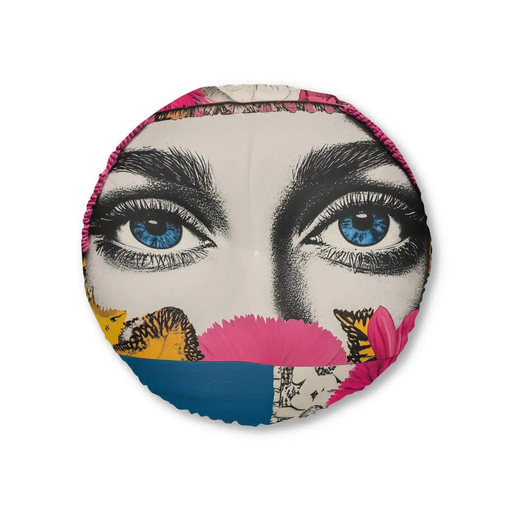 Bold Floral Portrait Floor Pillow