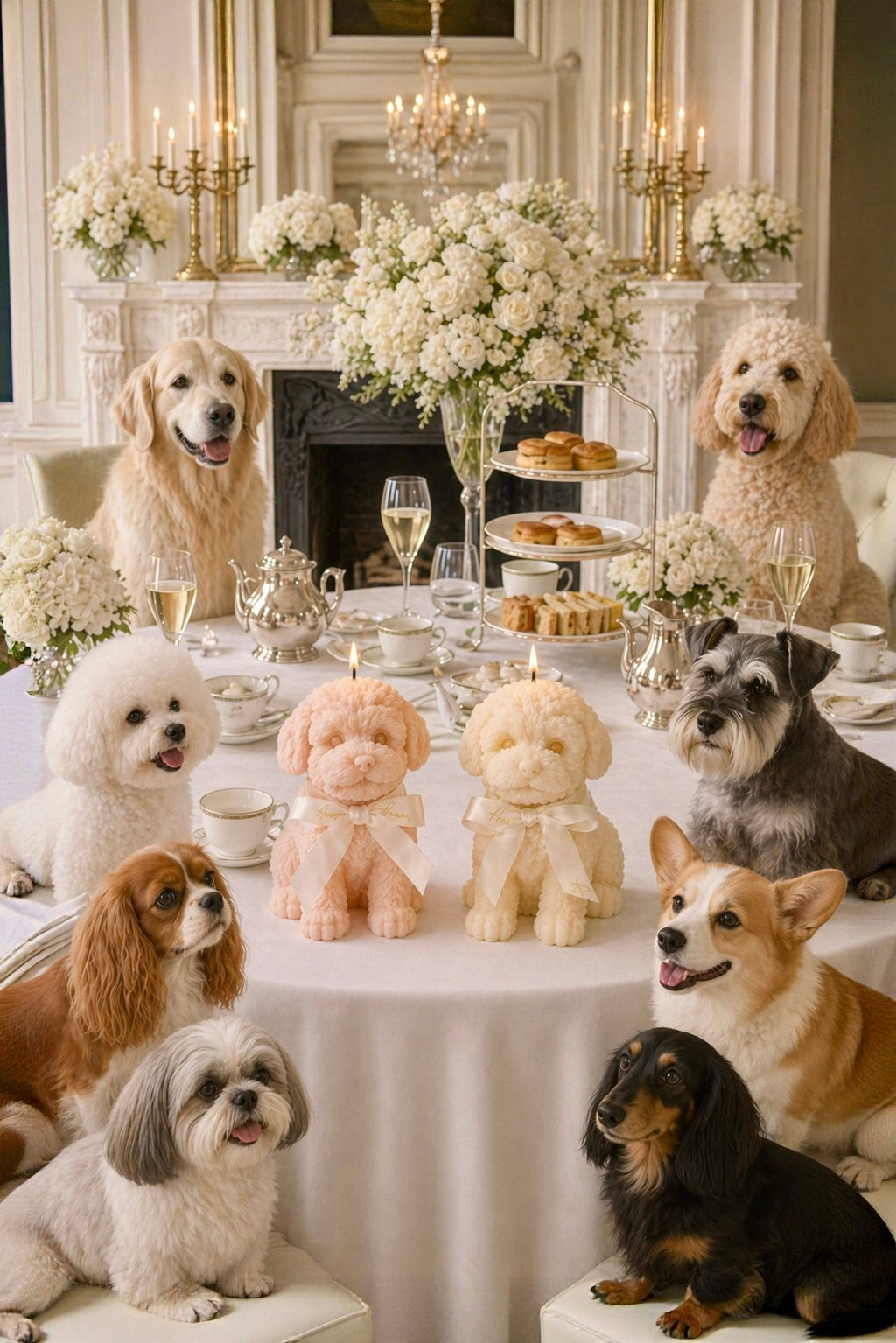 Puppy Glow Candle Set of 4