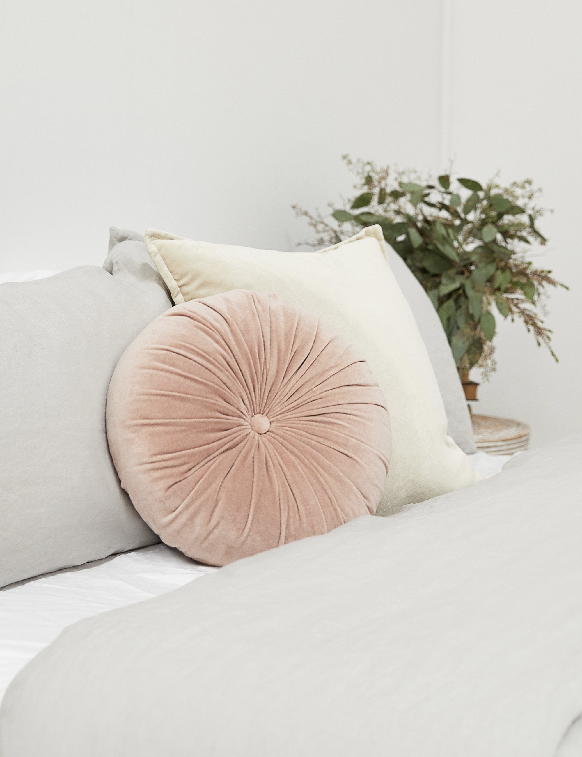 Monroe Velvet Round Pillow