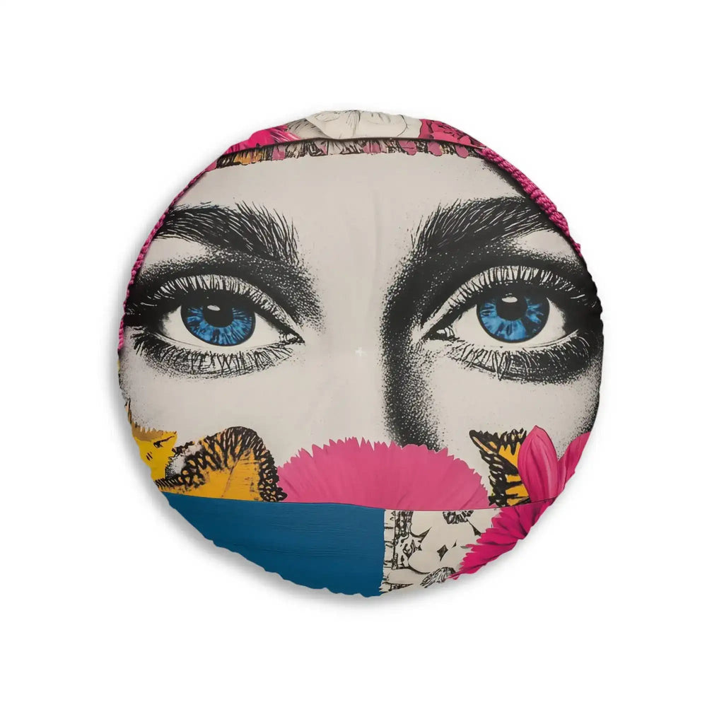 Bold Floral Portrait Floor Pillow