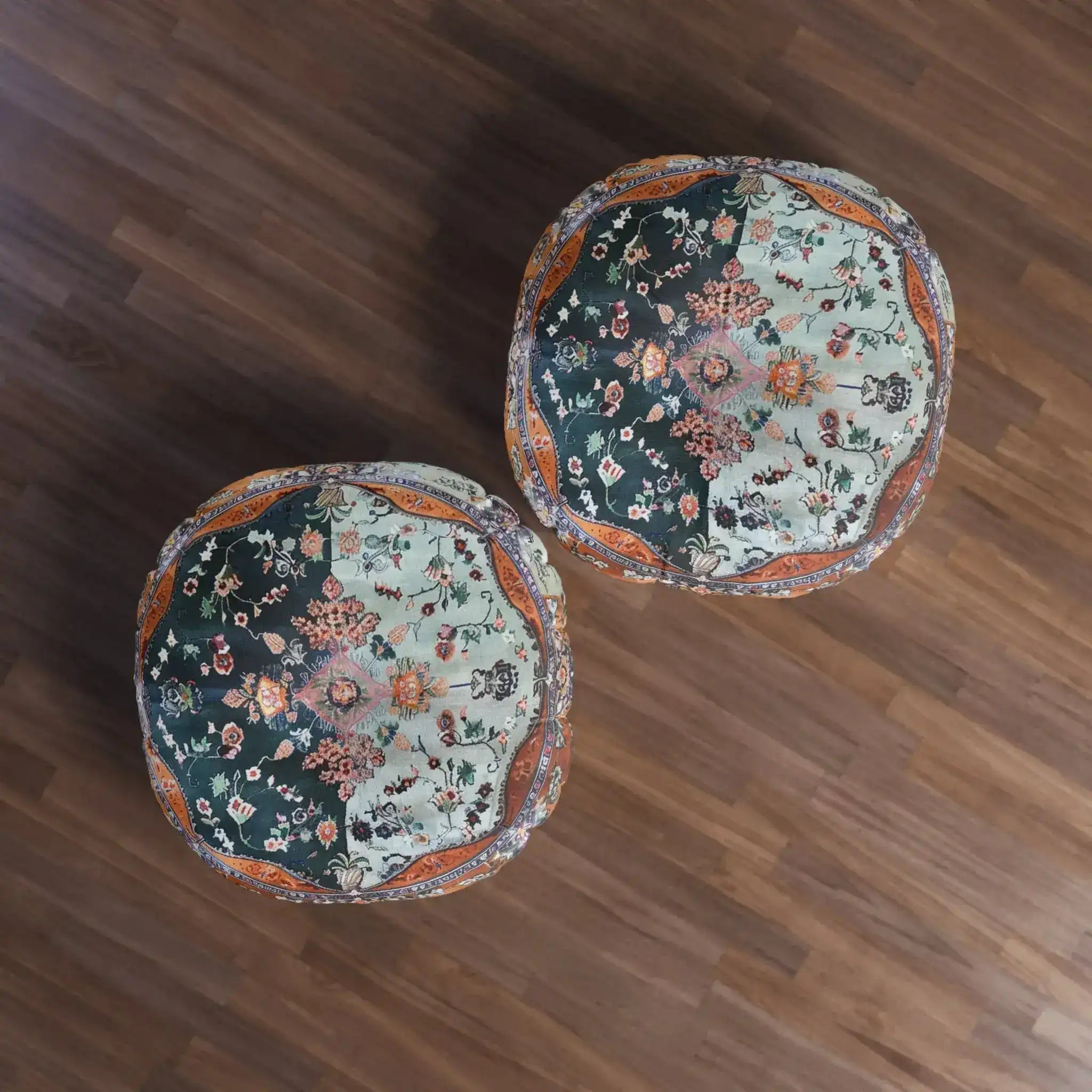 Ornate Floral and Geometric Floor Pillow