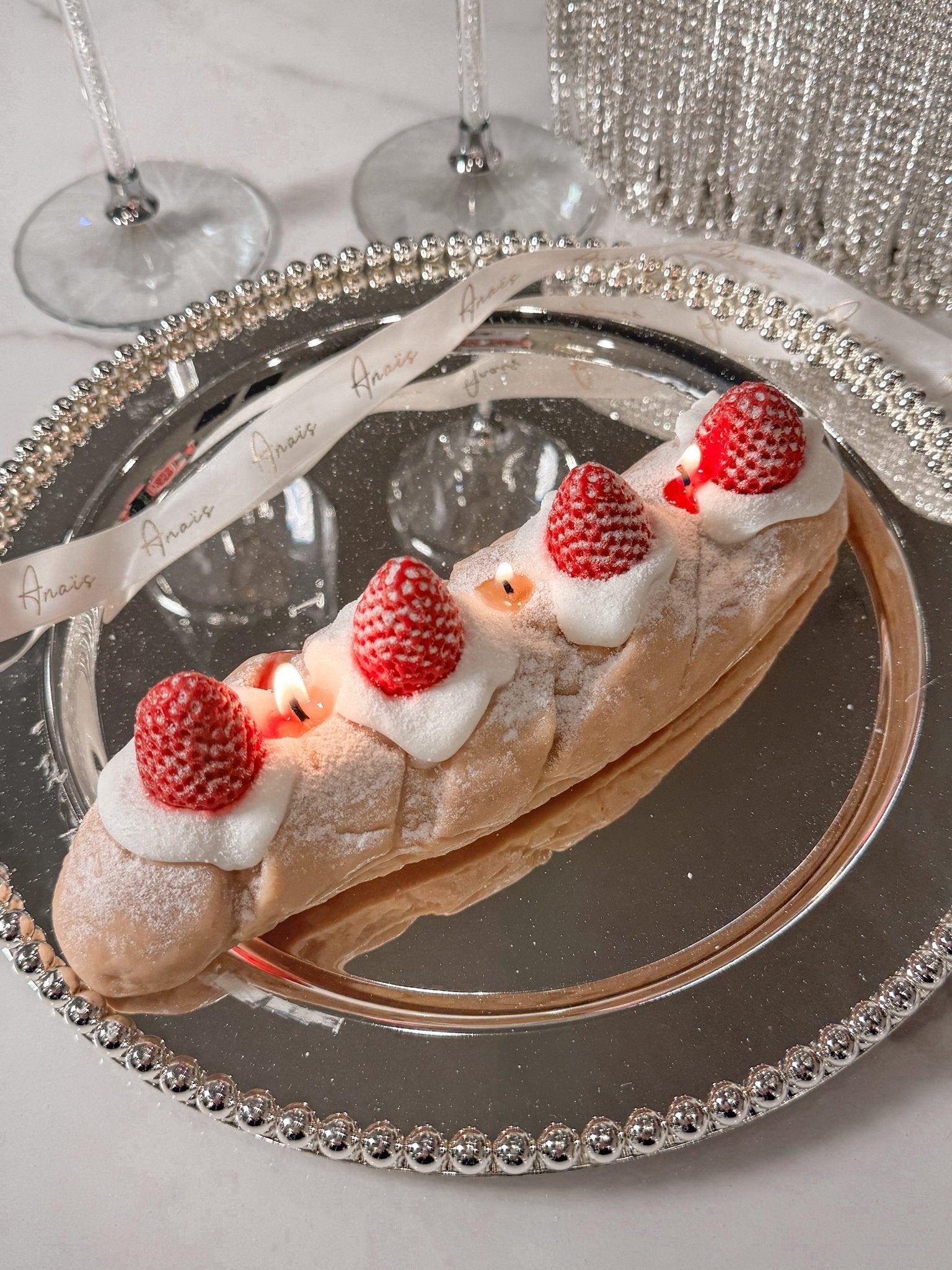 Strawberries & Cream Bread Candle