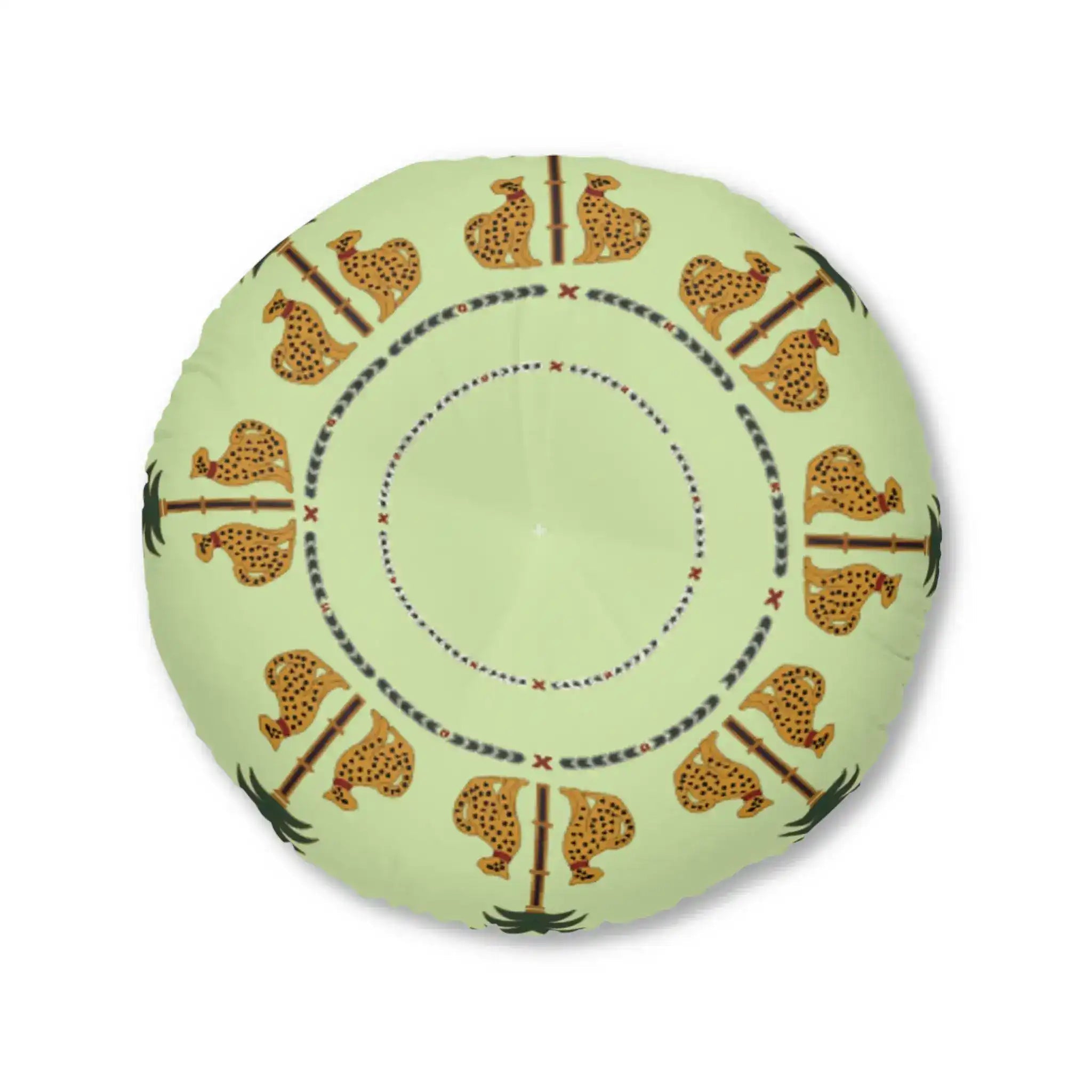 Savanna Serenade Tufted Round Floor Pillow