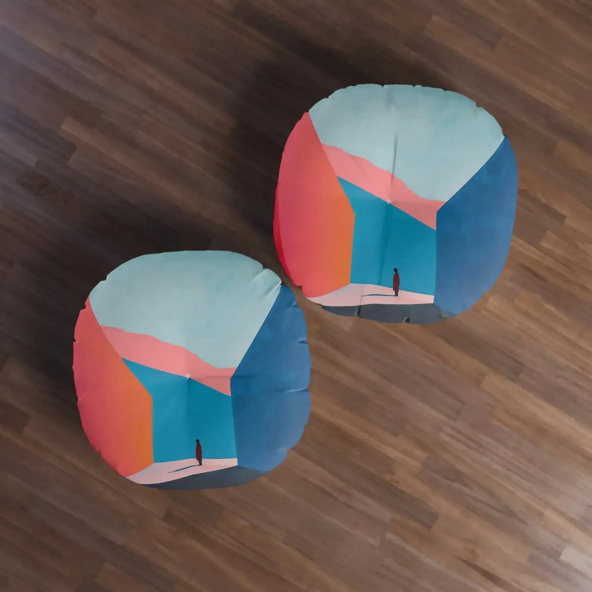 Abstract Geometric Color Block Floor Pillow