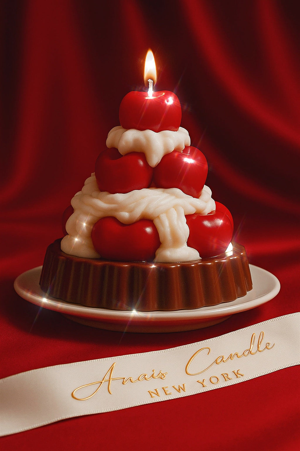 Cherries-and-Cream Tart Candle