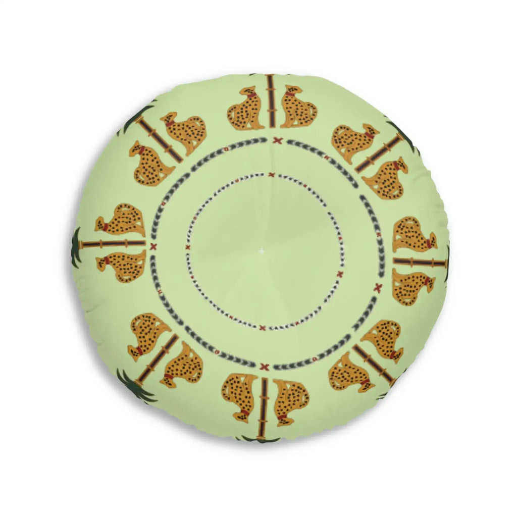 Savanna Serenade Tufted Round Floor Pillow