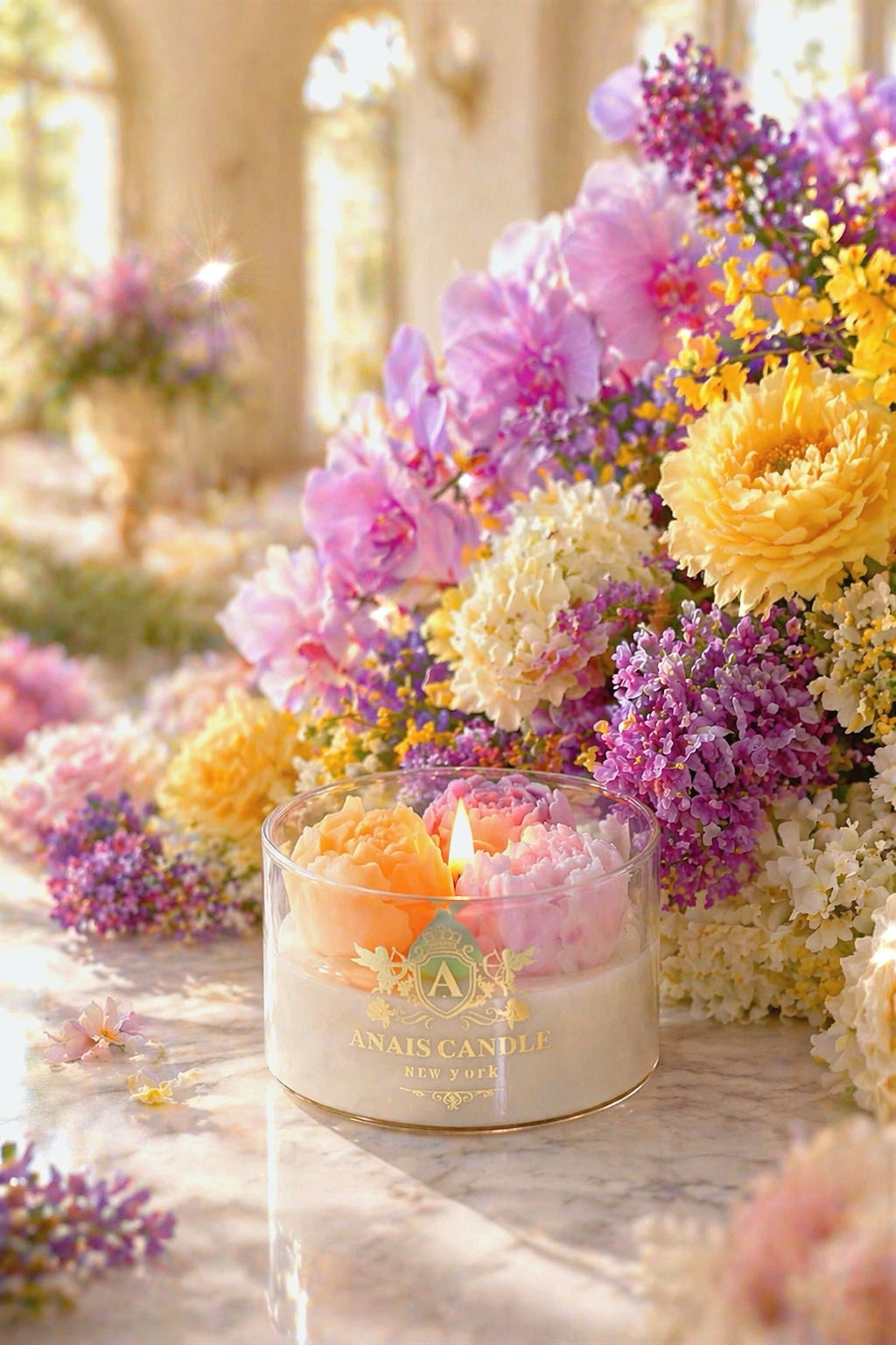 Peony Bouquet Candle