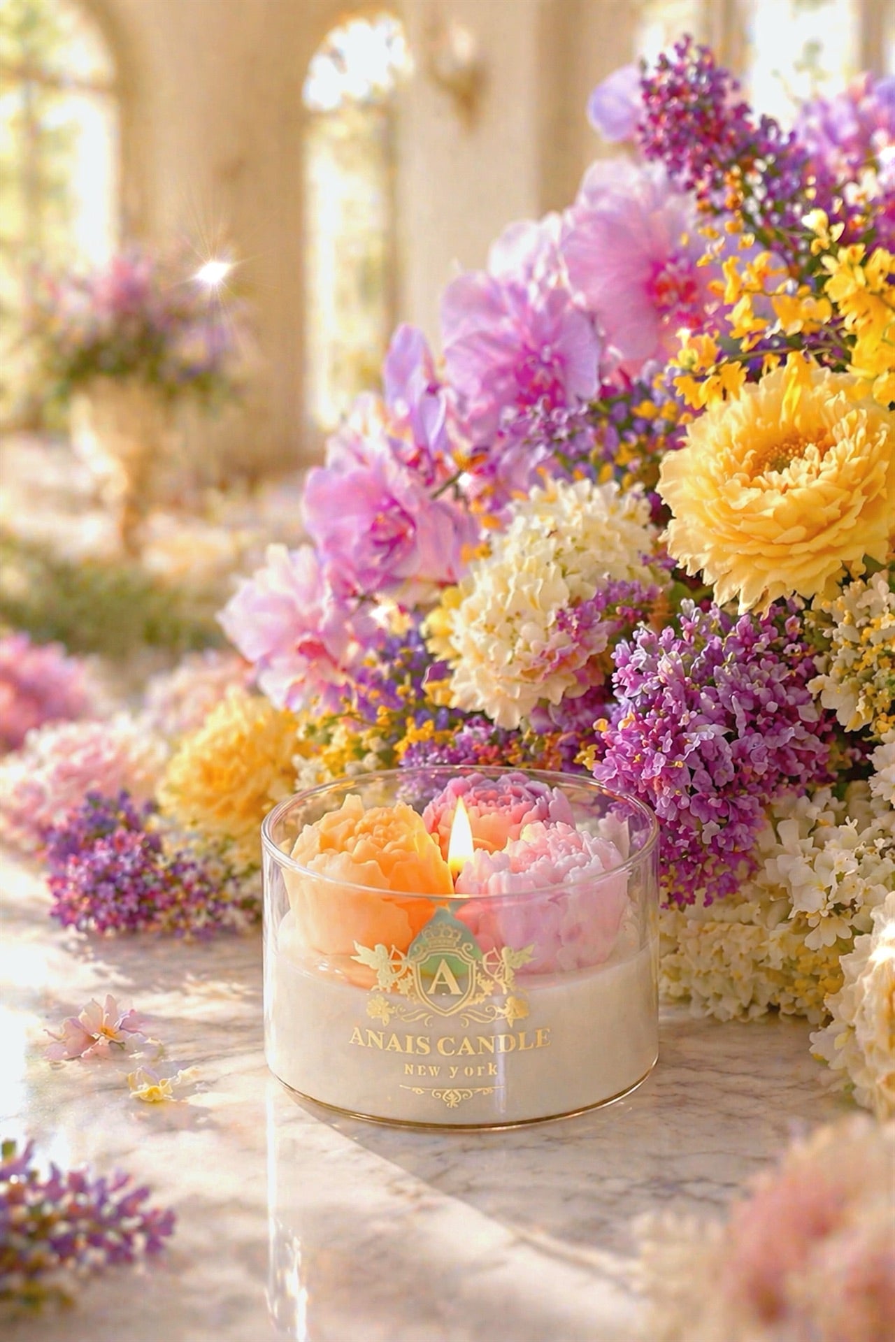 Peony Bouquet Candle