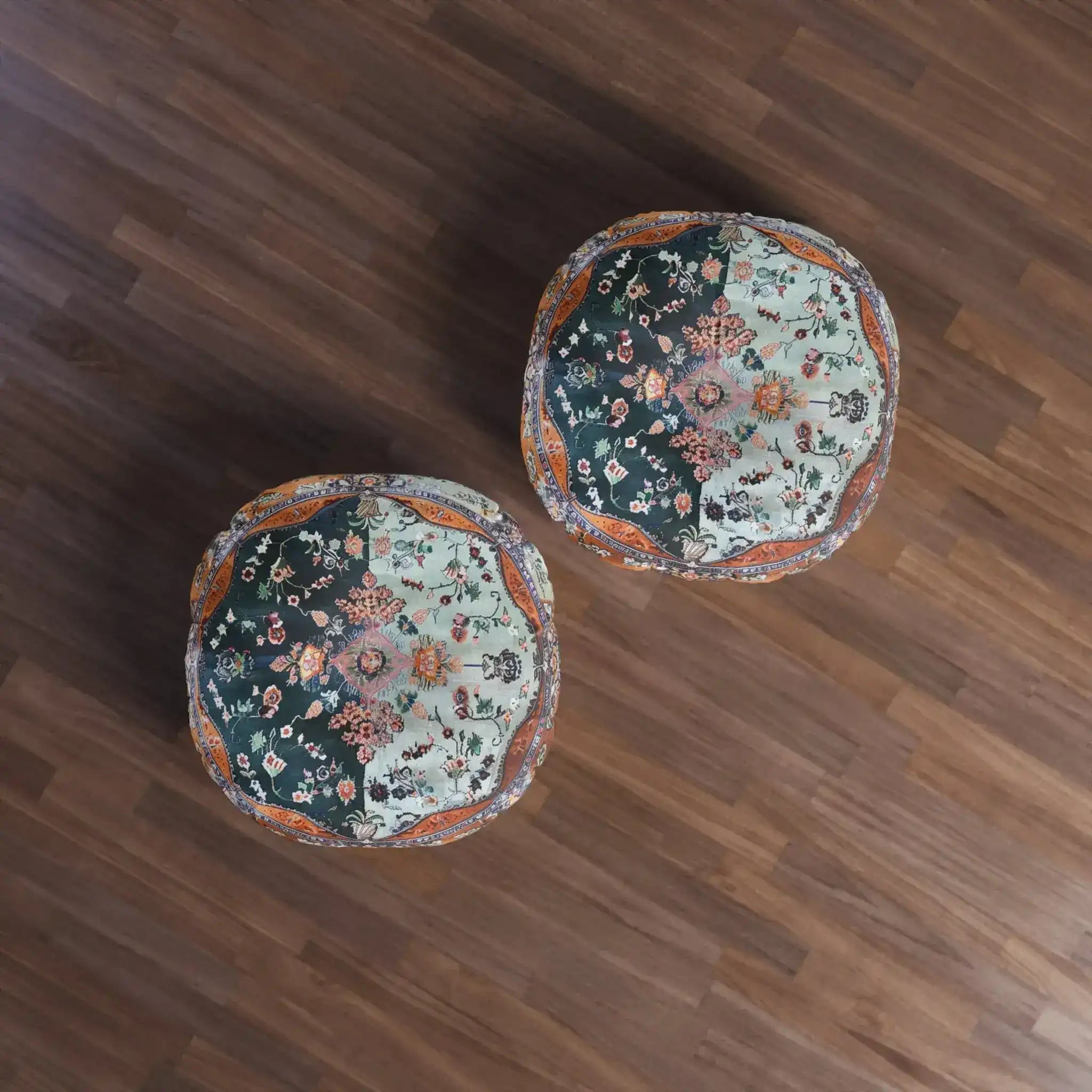 Ornate Floral and Geometric Floor Pillow