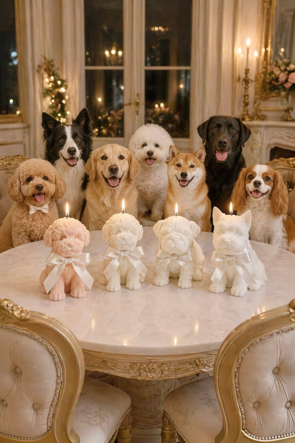Puppy Glow Candle Set of 4