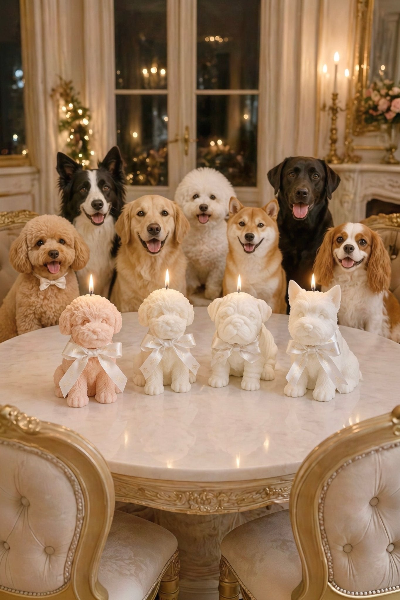 Puppy Glow Candle Set of 4