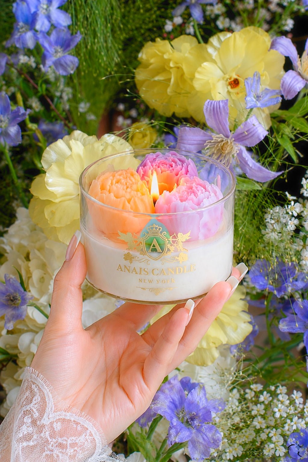 Peony Bouquet Candle