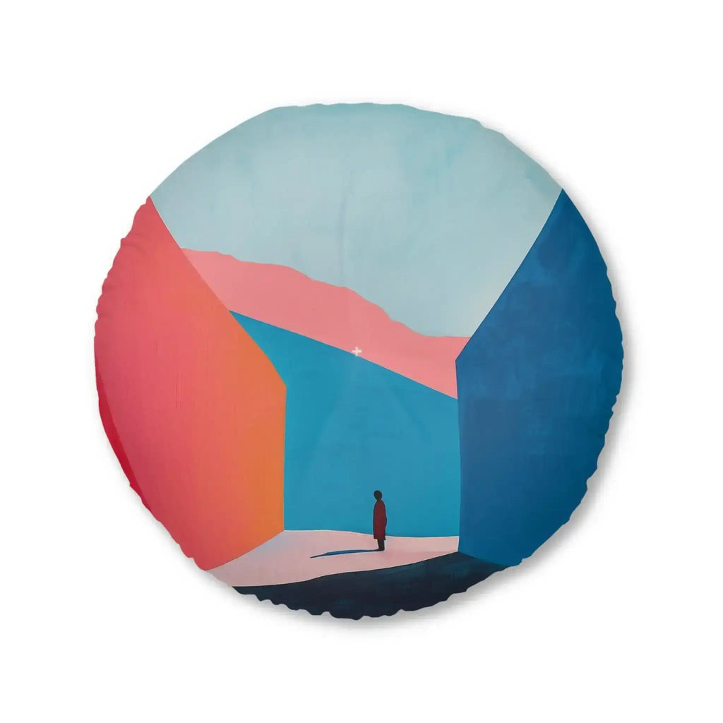 Abstract Geometric Color Block Floor Pillow