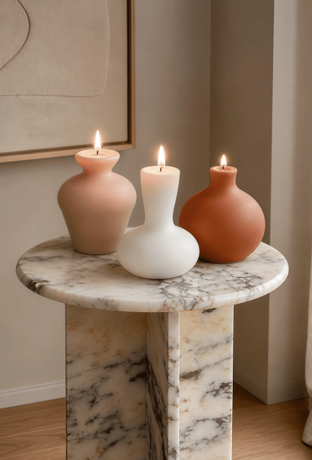 Casa Organic Modern Vessel Candle Set of 3