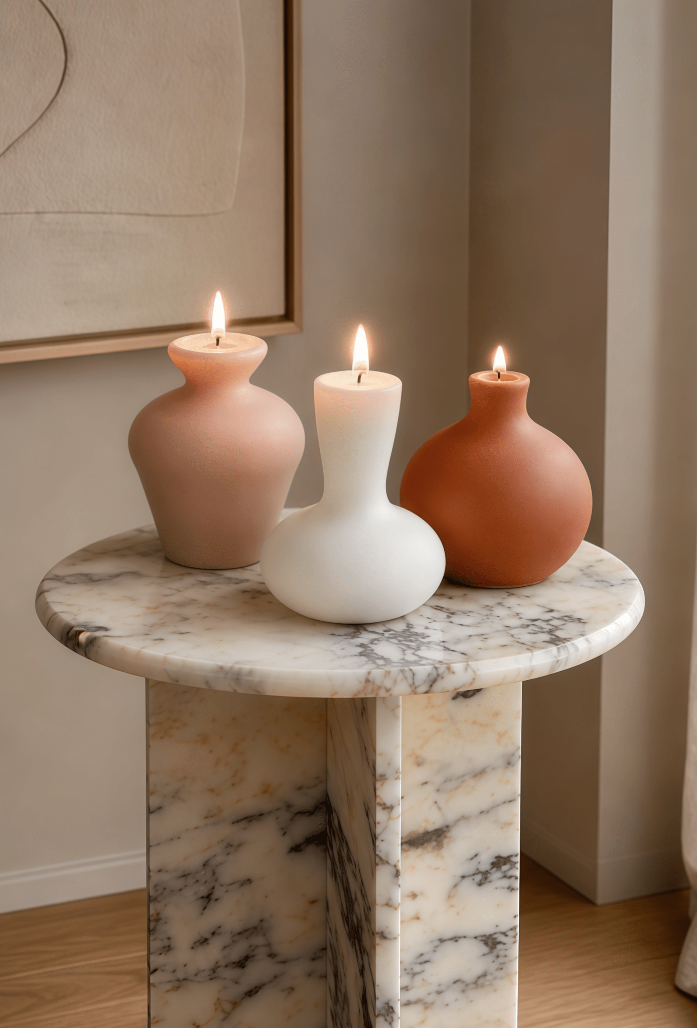 Casa Organic Modern Vessel Candle Set of 3