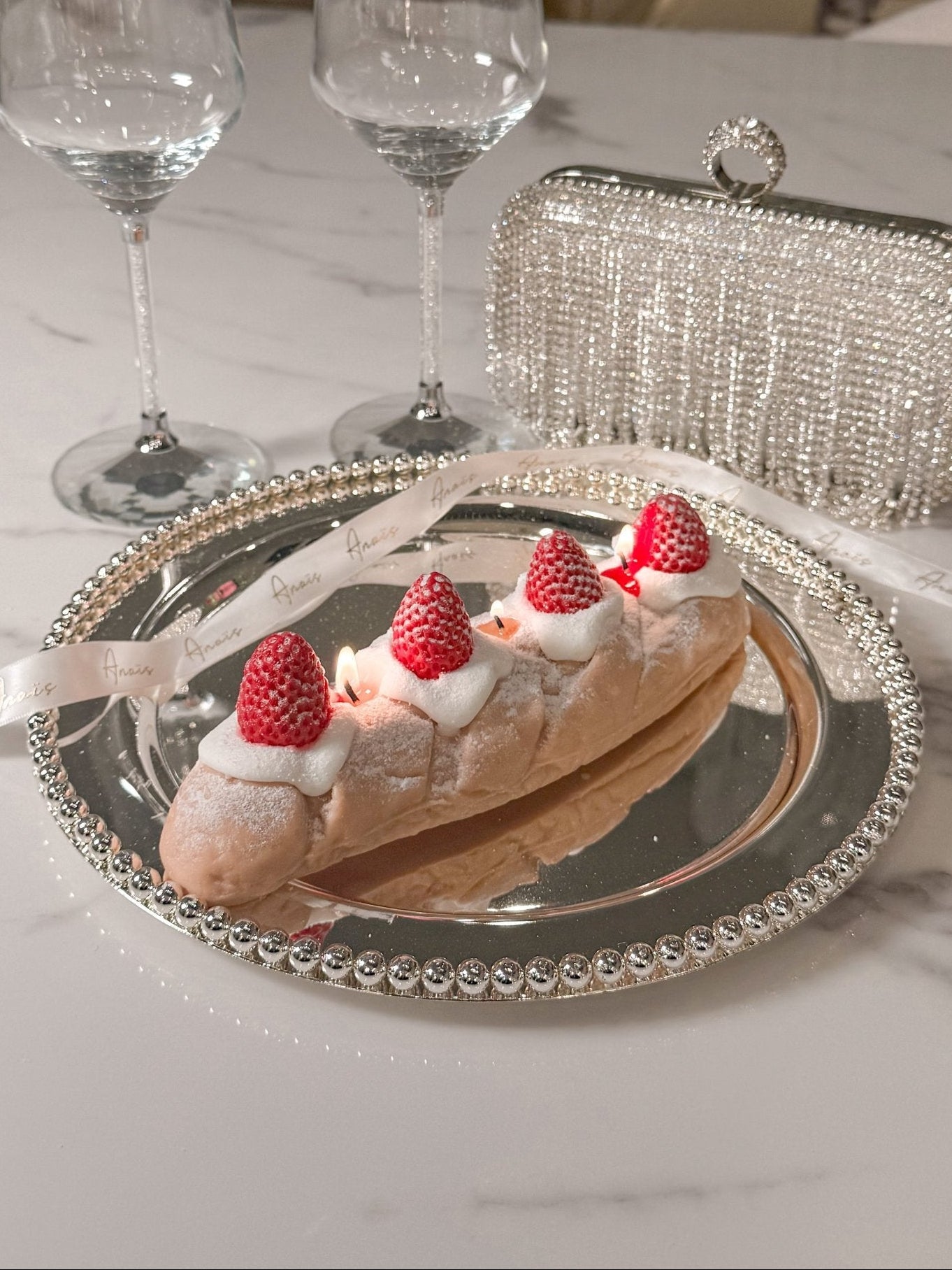 Strawberries & Cream Bread Candle
