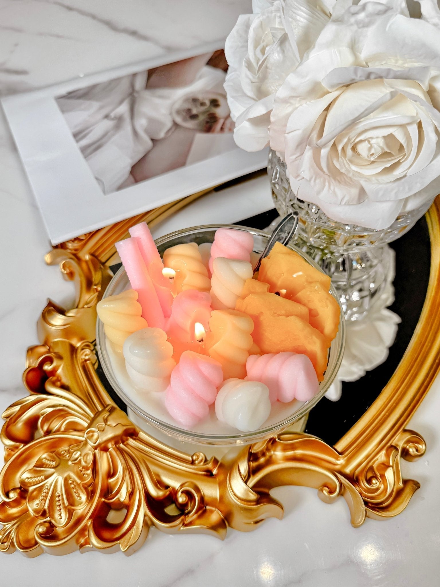 Marshmallow & Pineapple Ice Cream Bowl Candle - XXL