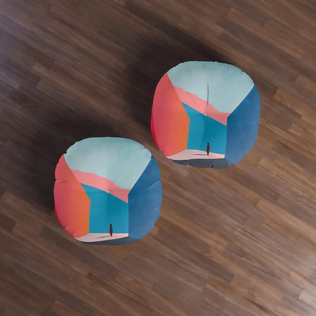 Abstract Geometric Color Block Floor Pillow