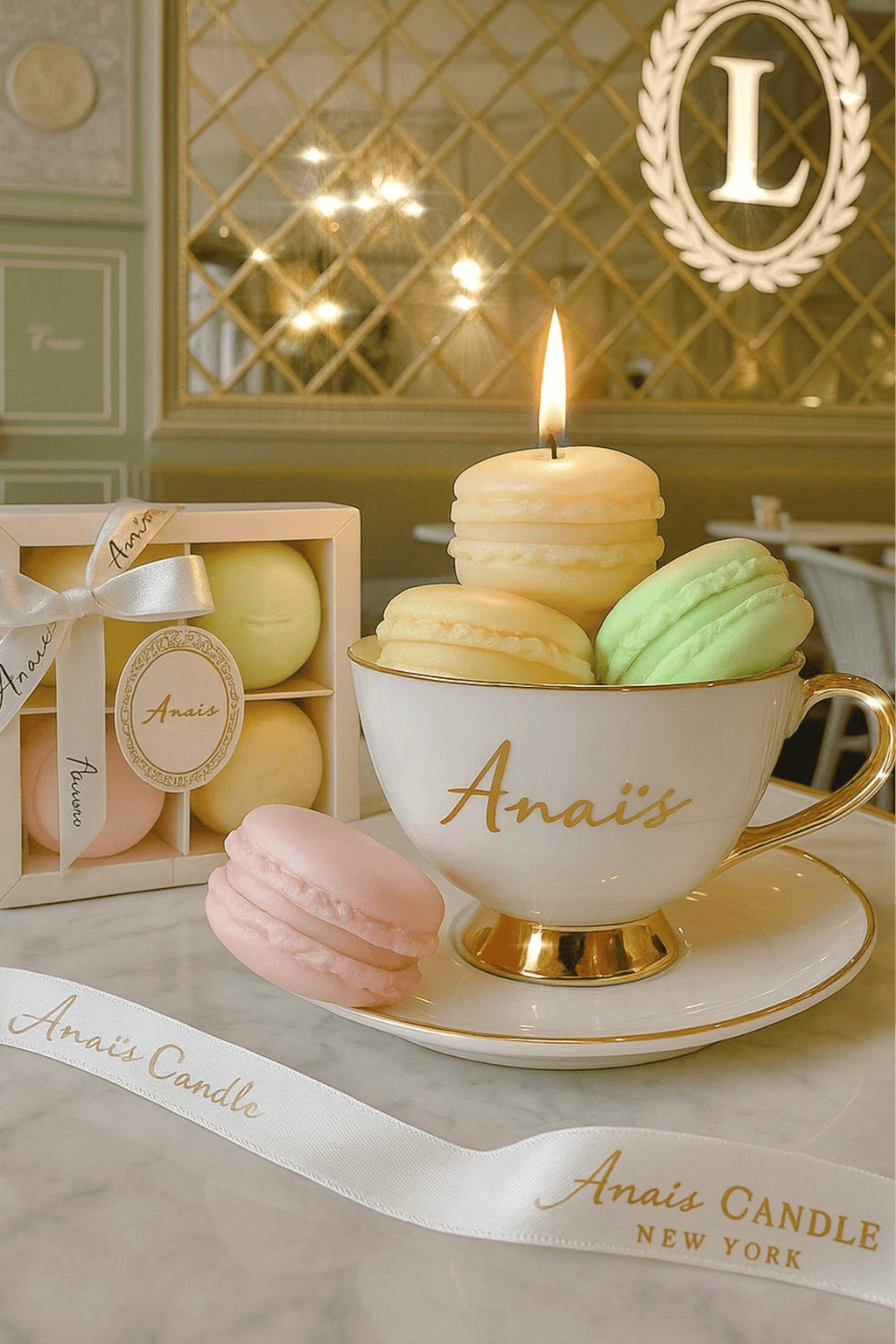 French Macaron Candle Set of Four - Citrus
