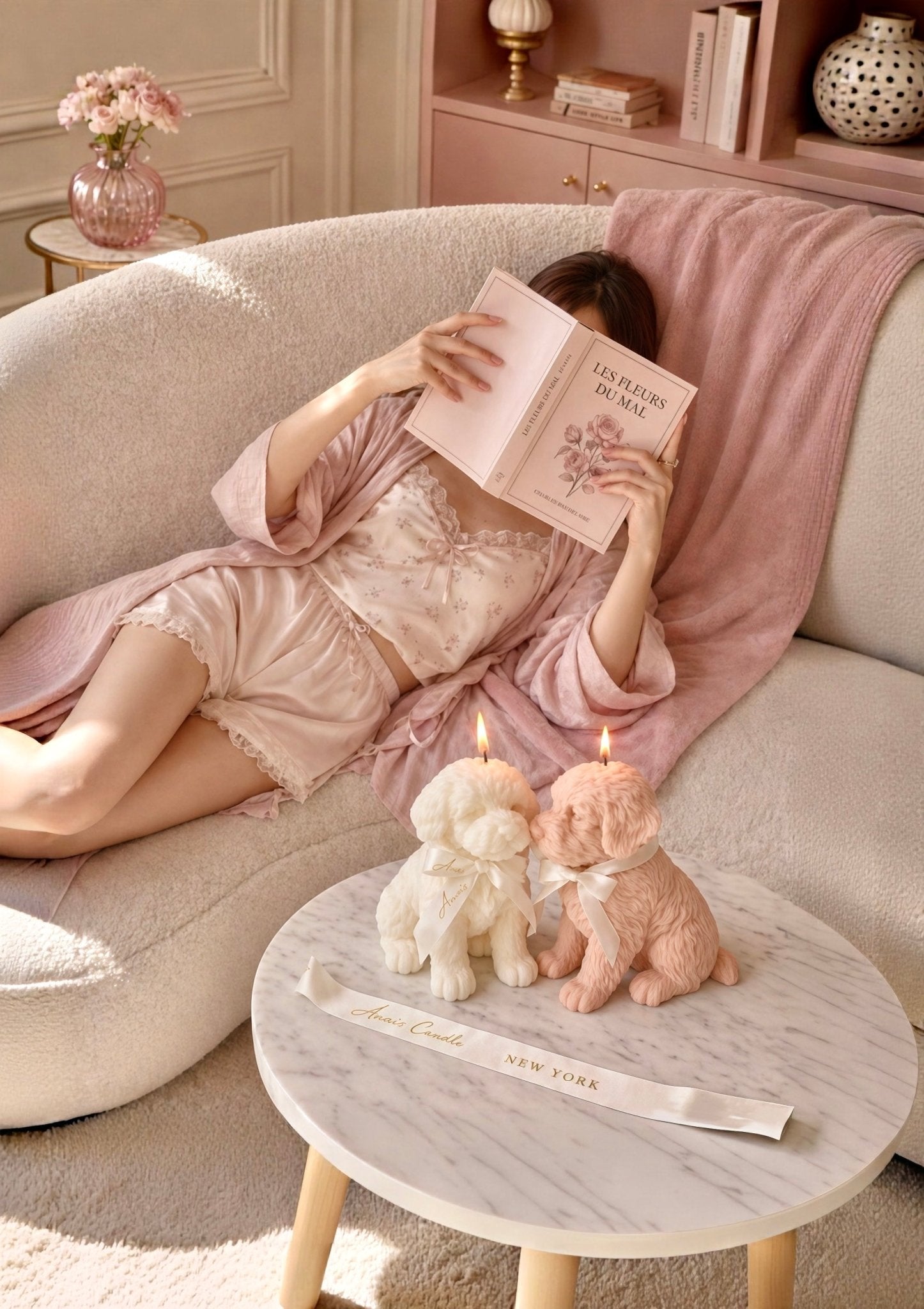 Anaïs Puppy Candle Set