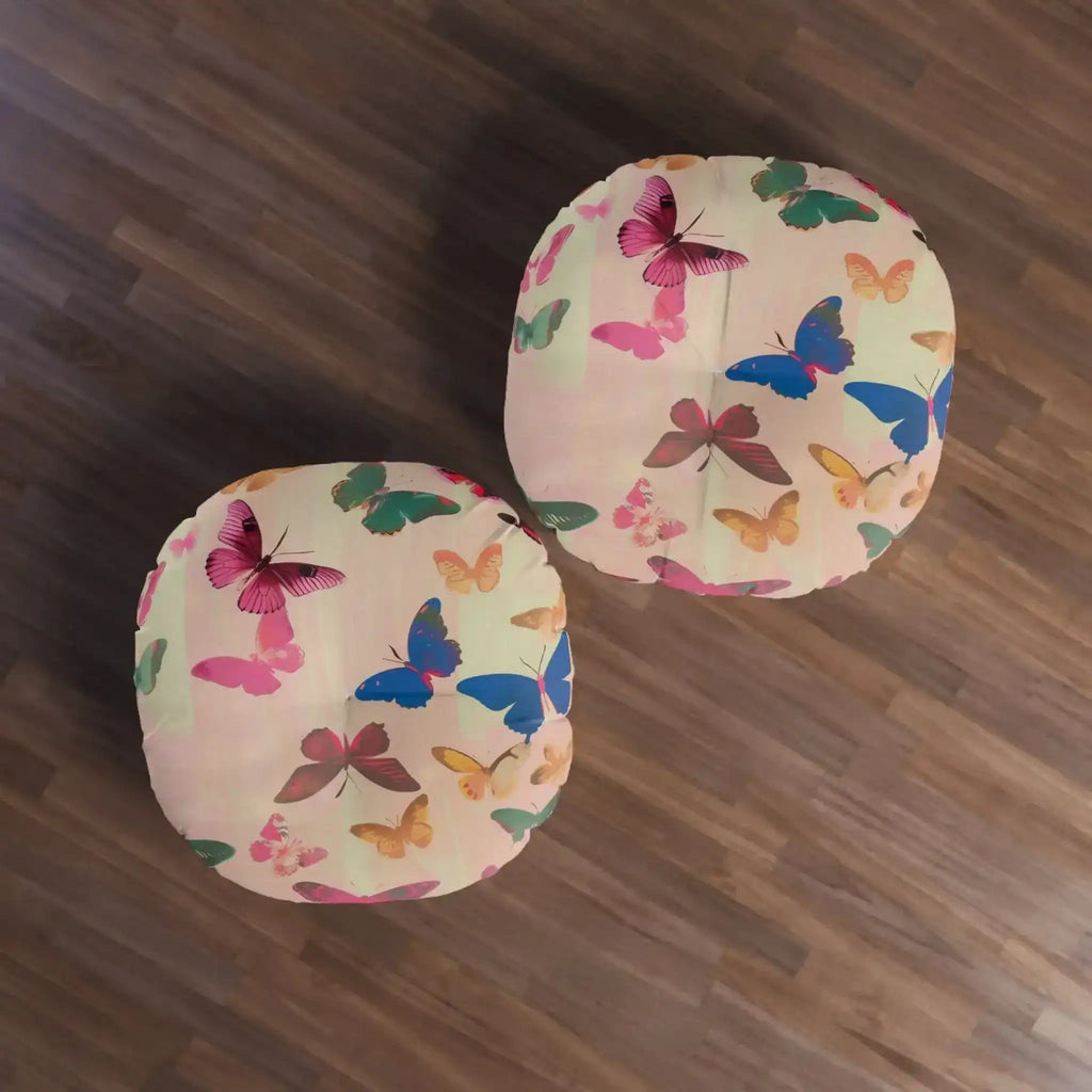Butterfly Kisses Dreamy Pink Flight Floor Pillow