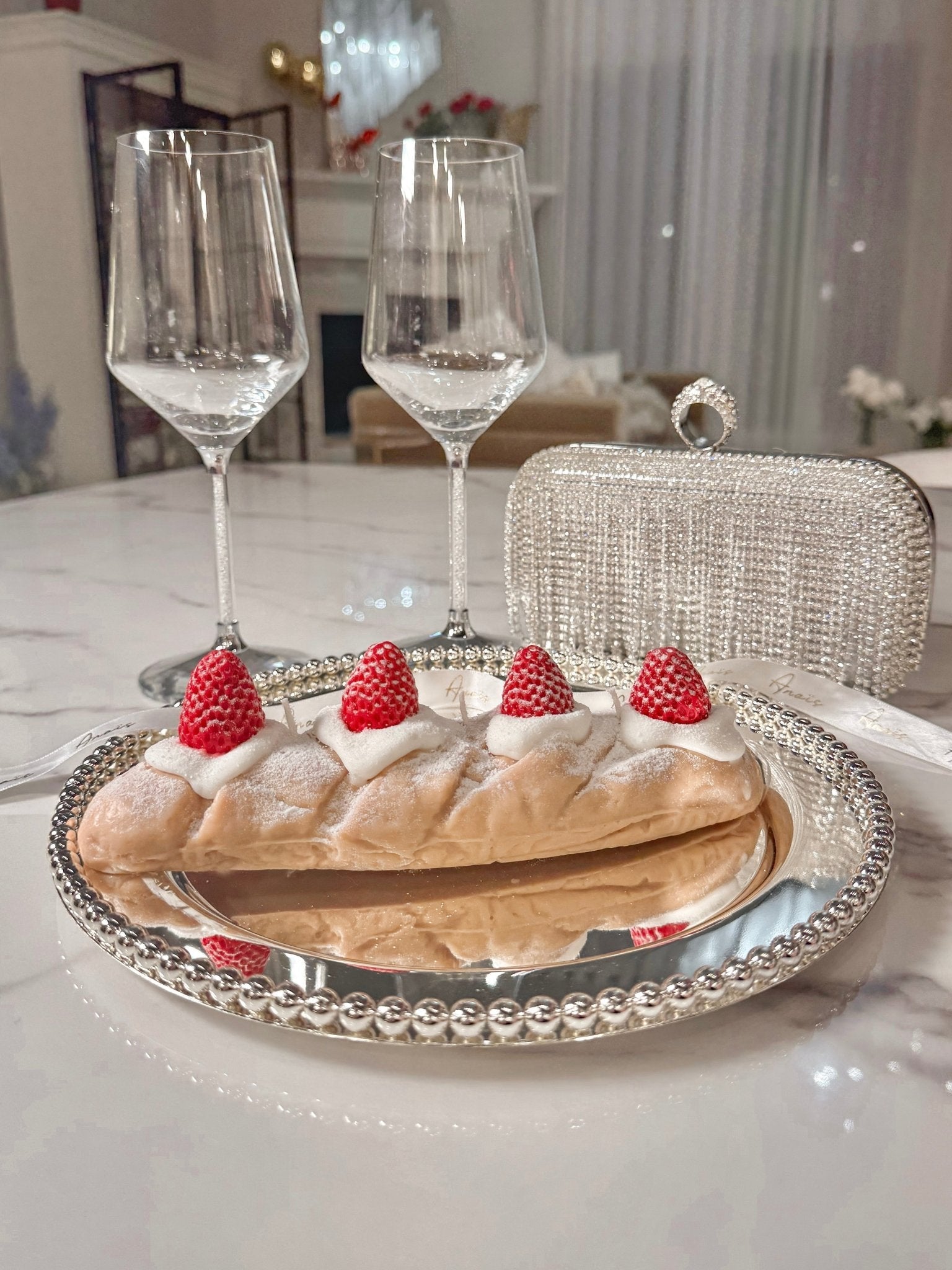Strawberries & Cream Bread Candle