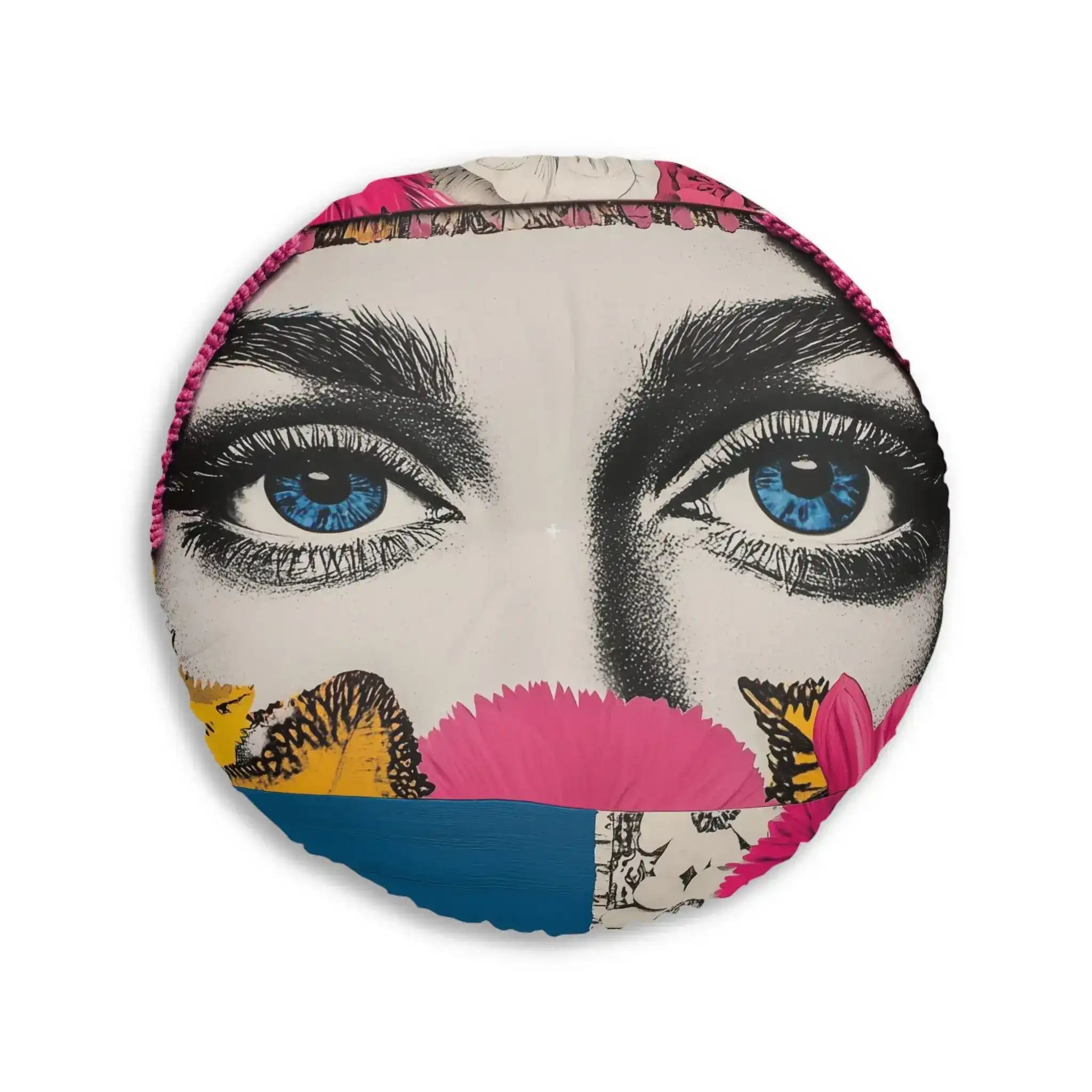 Bold Floral Portrait Floor Pillow