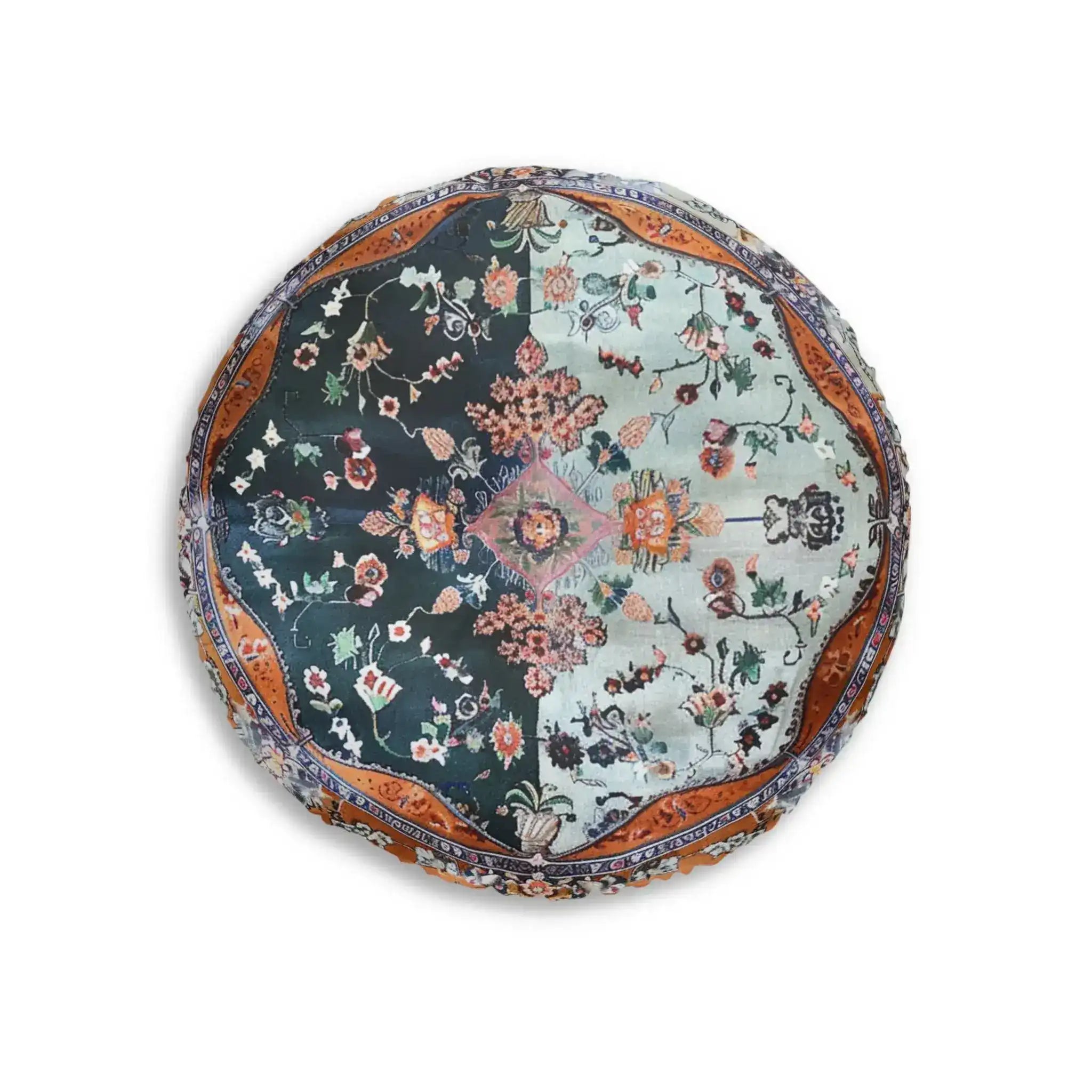 Ornate Floral and Geometric Floor Pillow