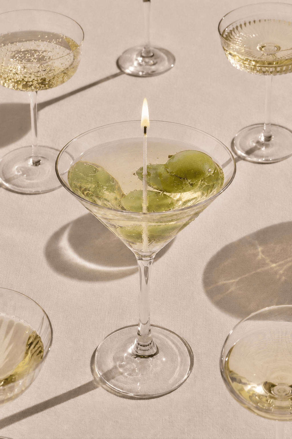 Olive Étoile Martini Candle