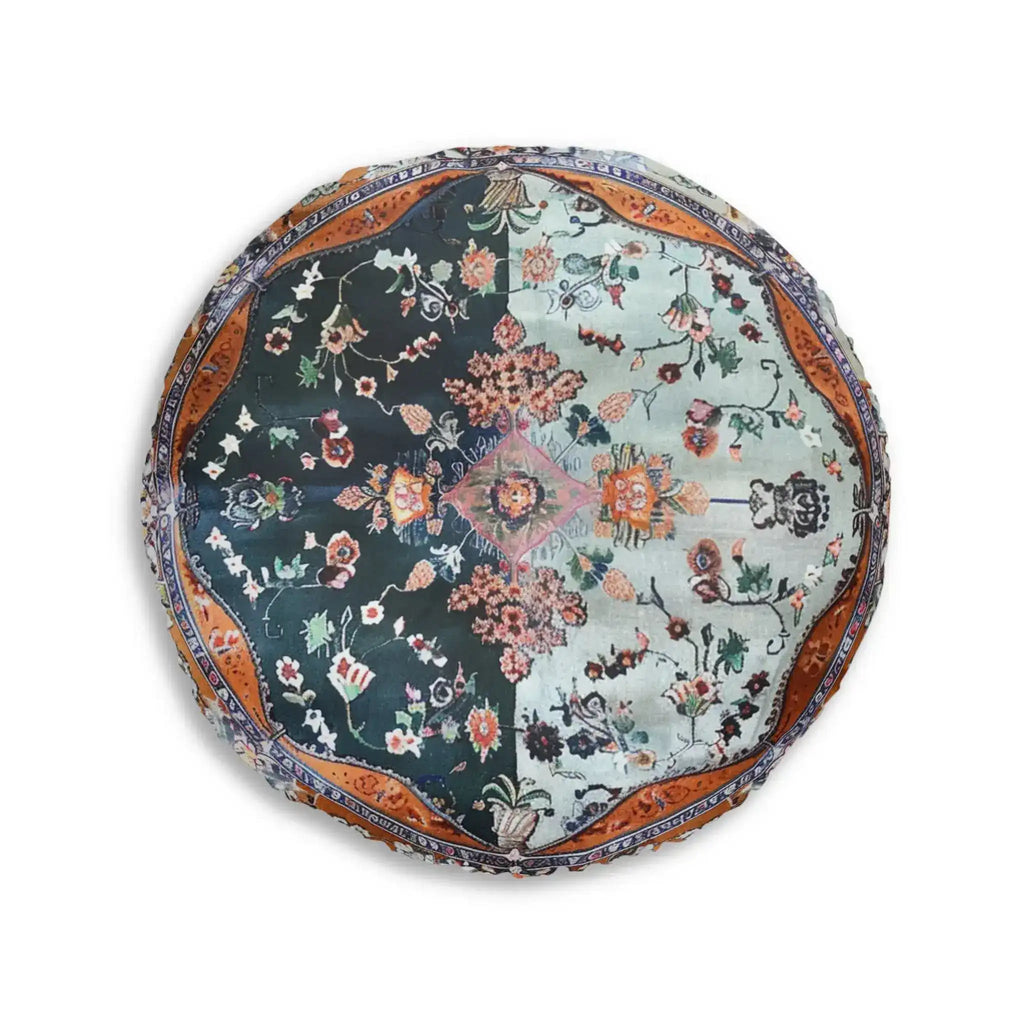 Ornate Floral and Geometric Floor Pillow
